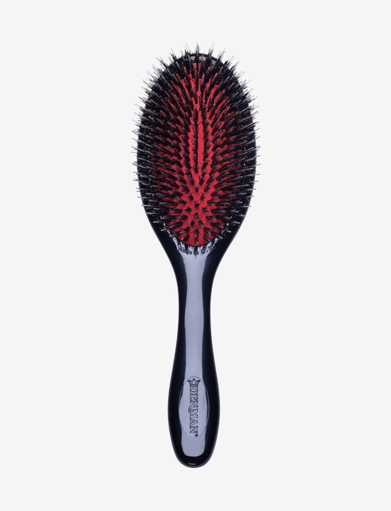Denman DENMAN D81M The Style & Shine Medium Black - Hårprodukter - BLACK / red