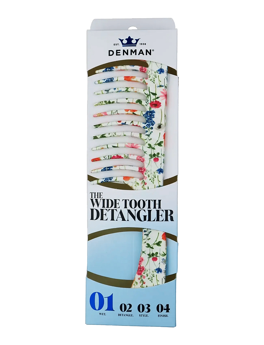 Denman - DENMAN Deluxe D28 Wide Tooth Detangler Comb Floral Fantasies - kammar - multi-colored - 1