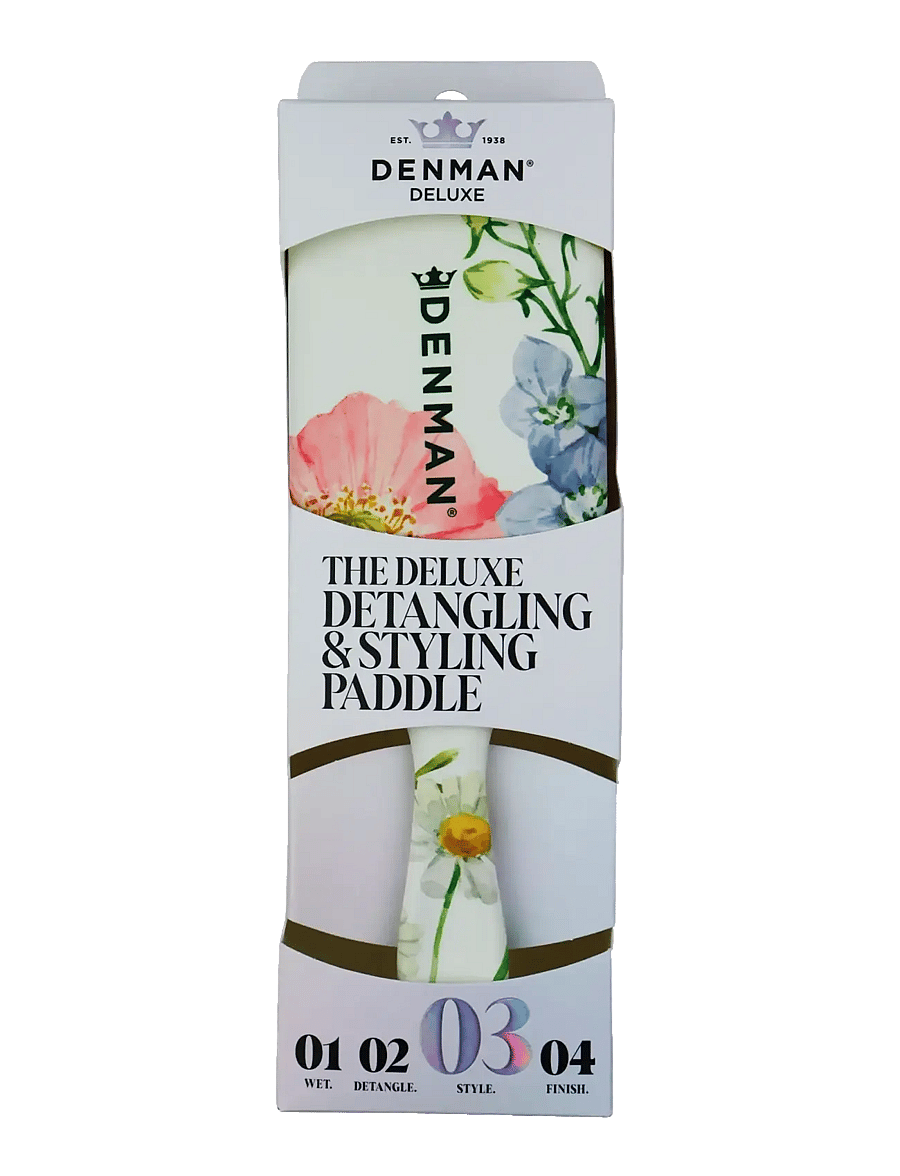 Denman - DENMAN Deluxe D38 Power Paddle Brush Floral Fantasies - paddelborste - multi-colored - 2