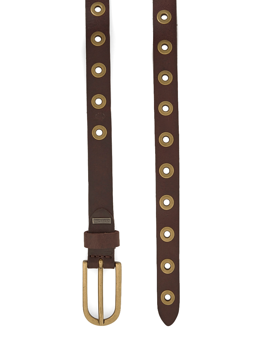 DEPECHE - Narrow belt - ledergürtel - 161 dark brown - 1