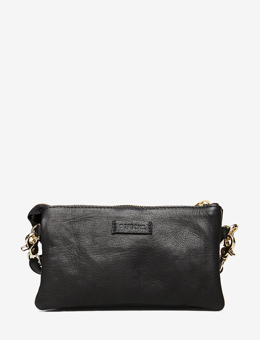 DEPECHE - Golden Chic Clutch - alltags-style - black - 1