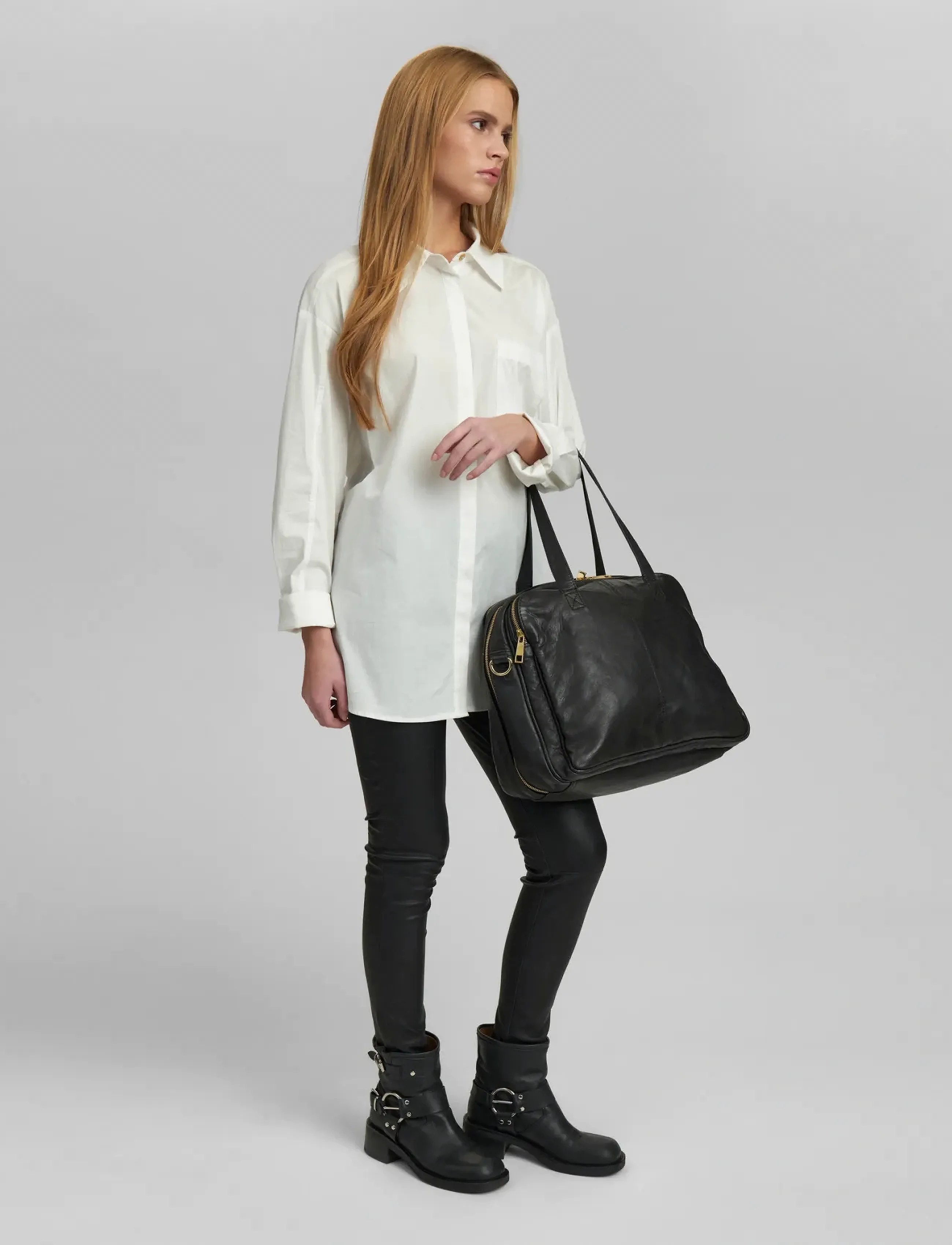 DEPECHE Golden Chic Large Bag, Kvinder, Stor Skuldertaske, Sort, Str: ONE SIZE