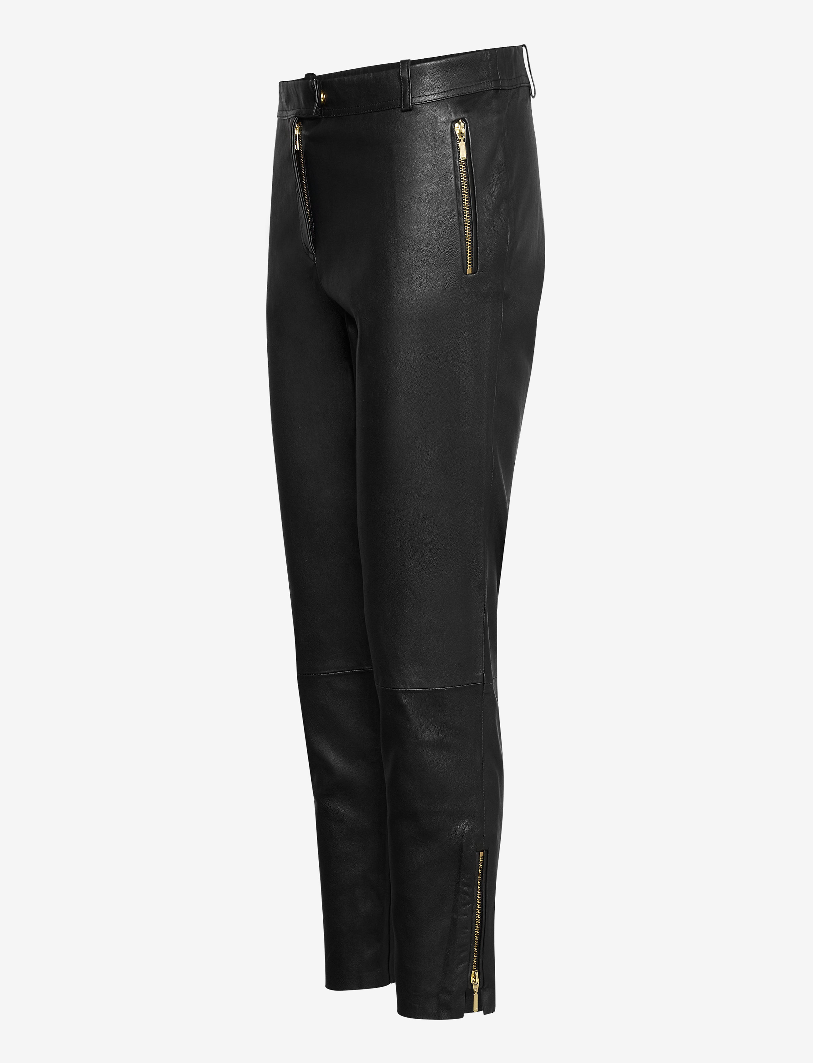 DEPECHE - 7/8 Pants w/zipper pocket and zipper at bottom - lederhosen - 097 gold (platino) - 2
