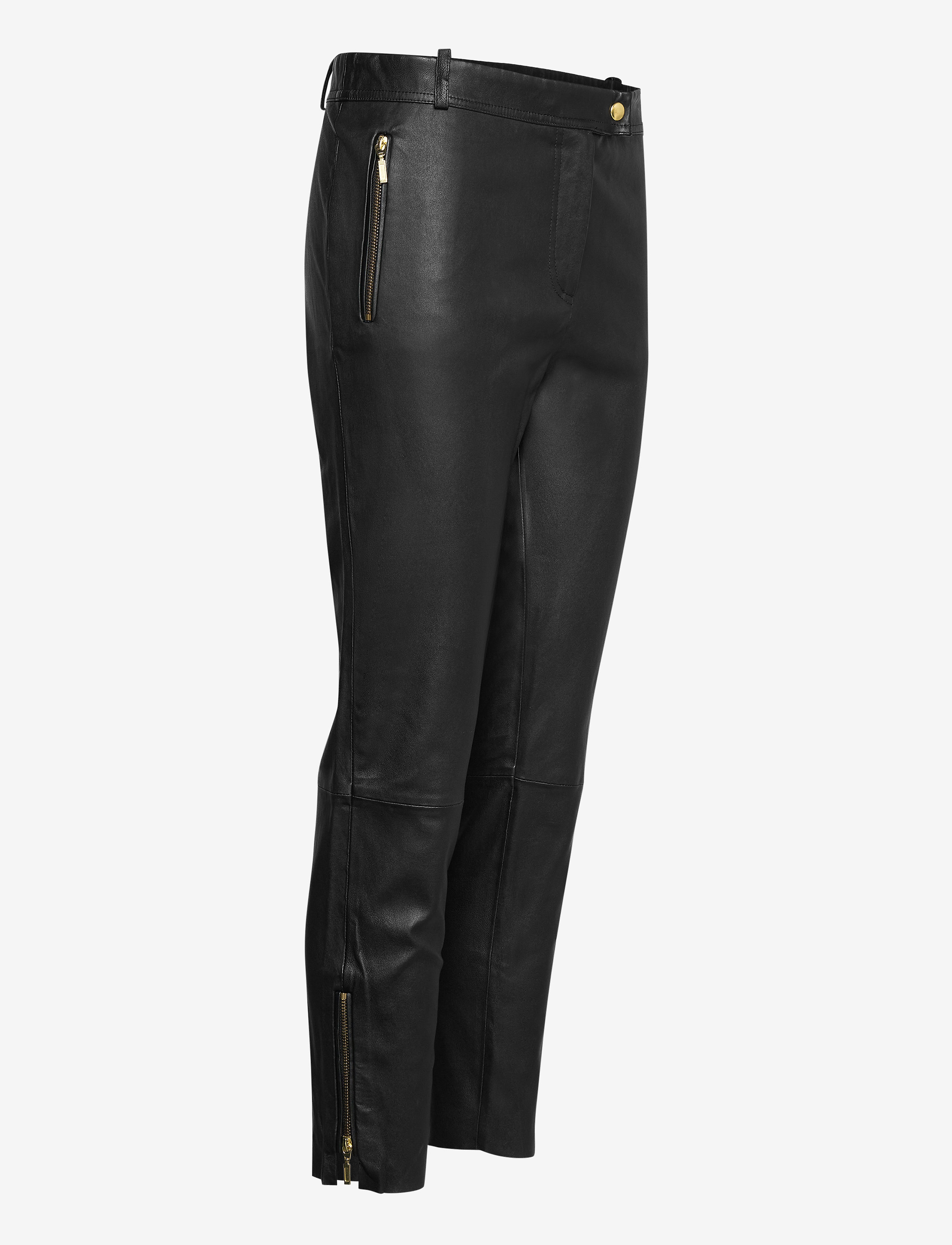 DEPECHE - 7/8 Pants w/zipper pocket and zipper at bottom - lederhosen - 097 gold (platino) - 3