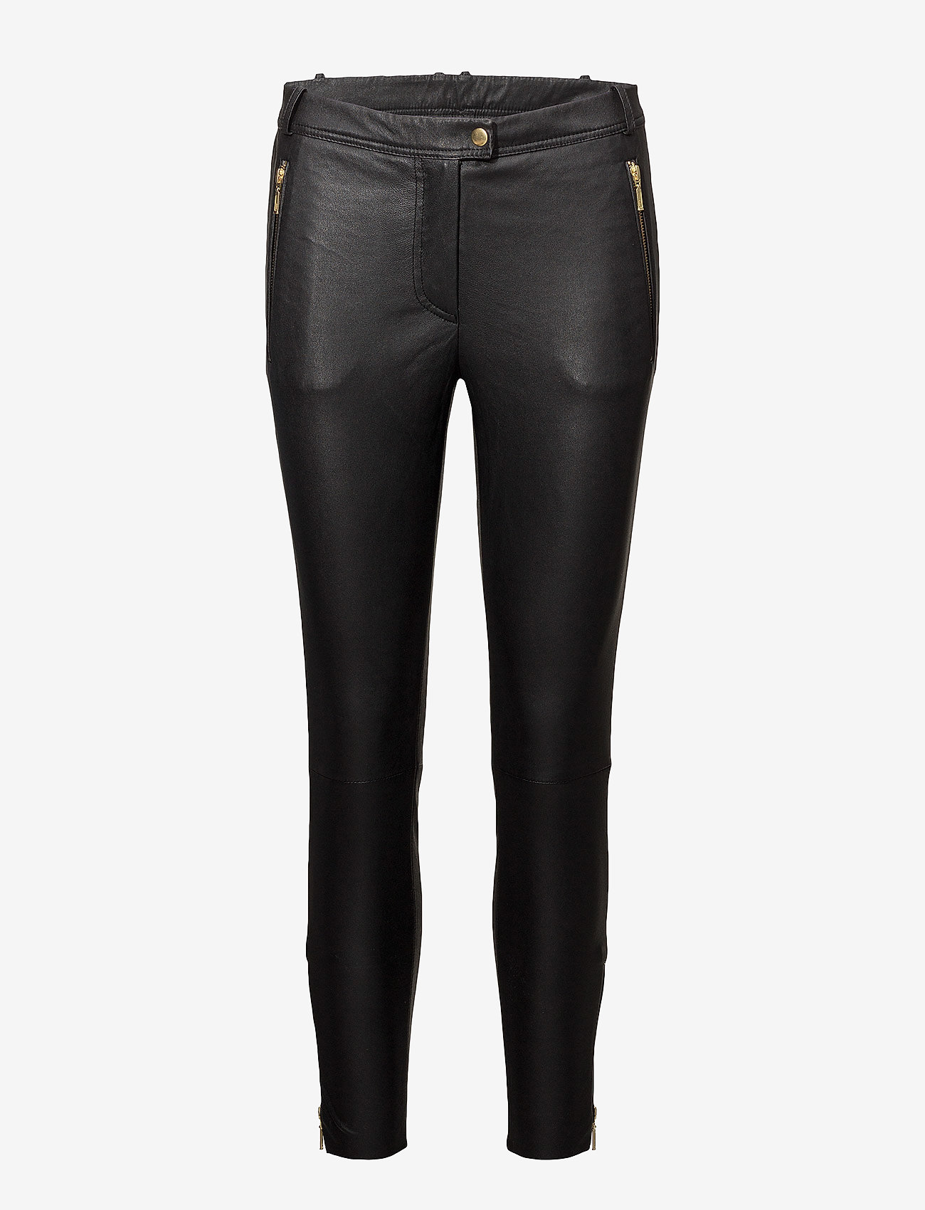 DEPECHE - 7/8 Pants w/zipper pocket and zipper at bottom - gold - 0