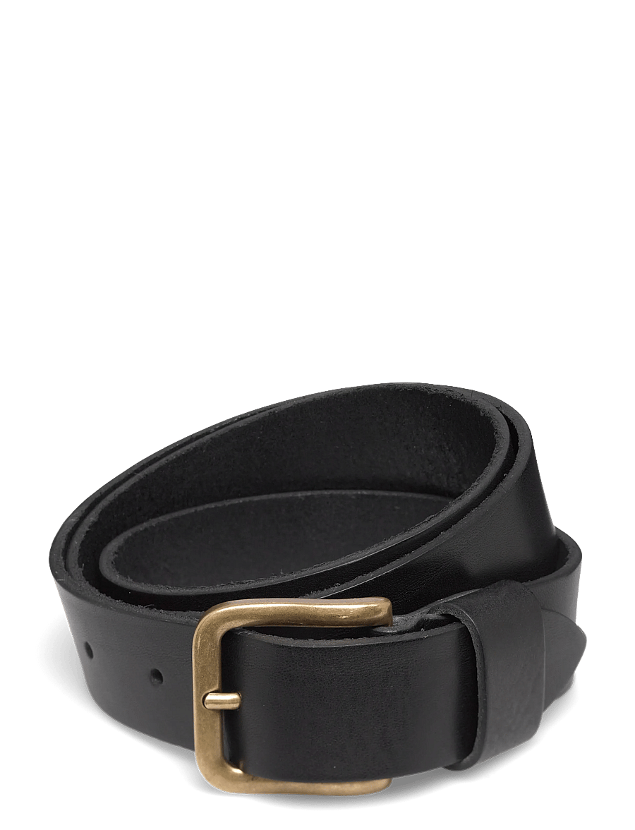 DEPECHE - Jeans belt - odiniai diržai - 154 black/brass - 0