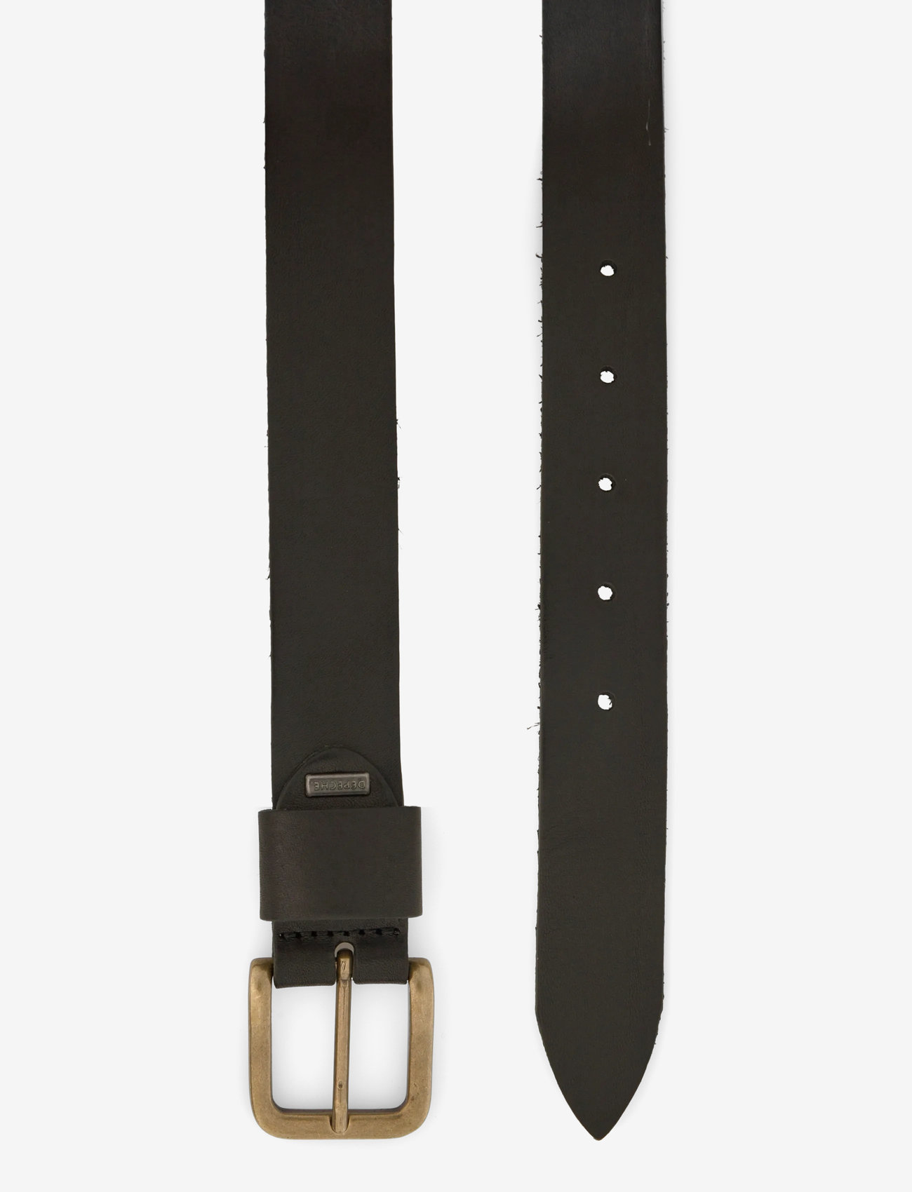 DEPECHE - Jeans belt - nahkrihmad - 154 black/brass - 1
