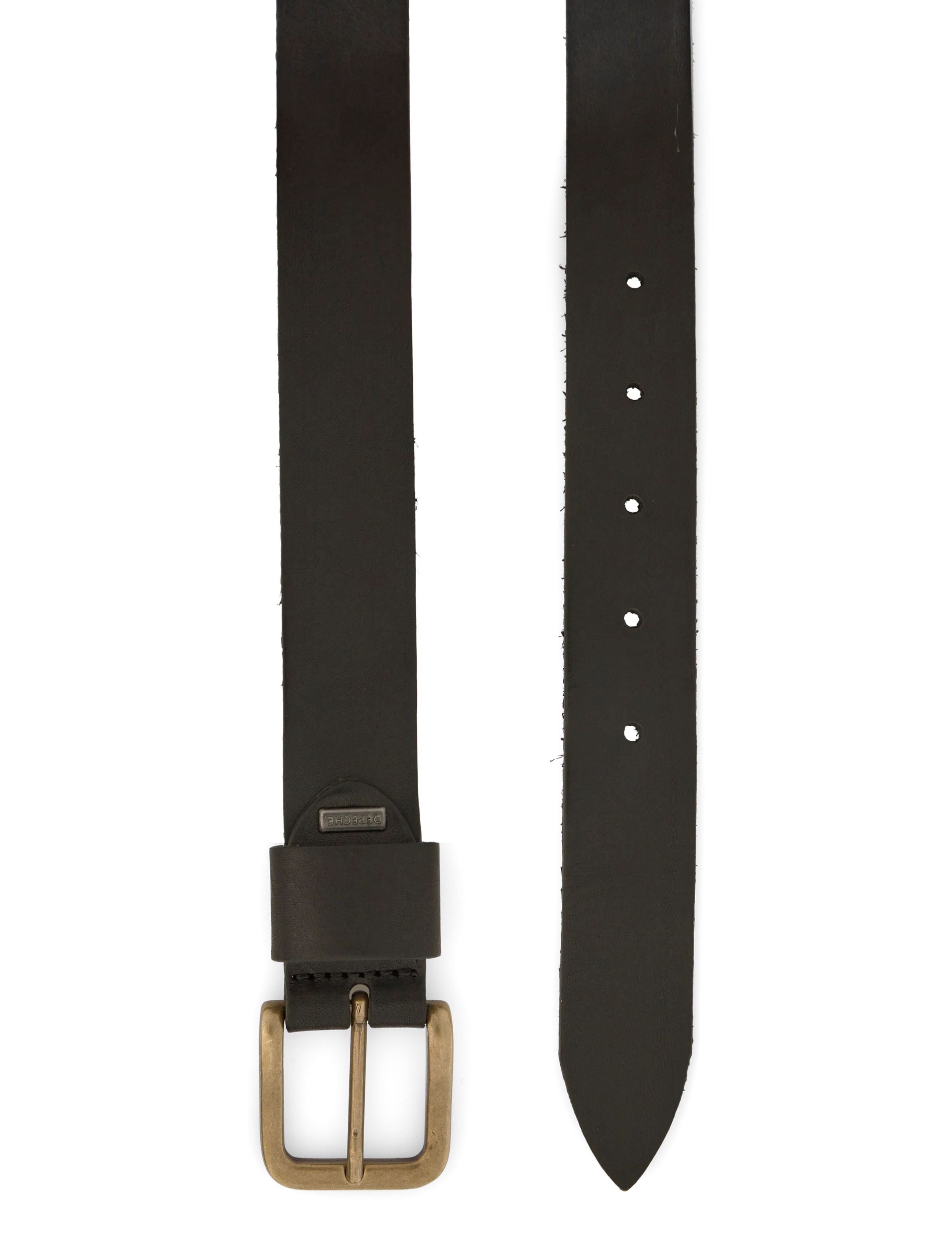DEPECHE - Jeans belt - odiniai diržai - 154 black/brass - 1