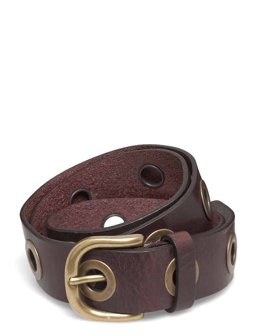 DEPECHE - Jeans belt - læderbælter - 161 dark brown - 0