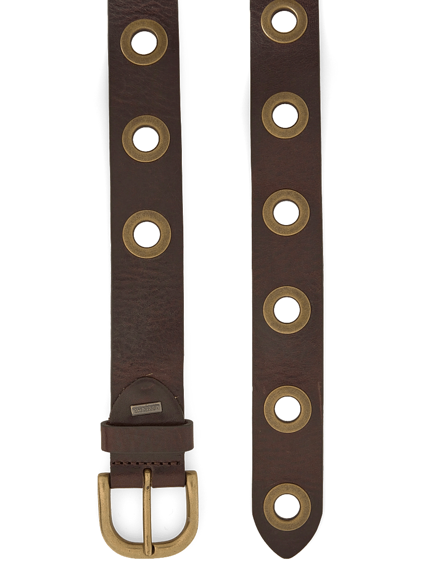 DEPECHE - Jeans belt - læderbælter - 161 dark brown - 1