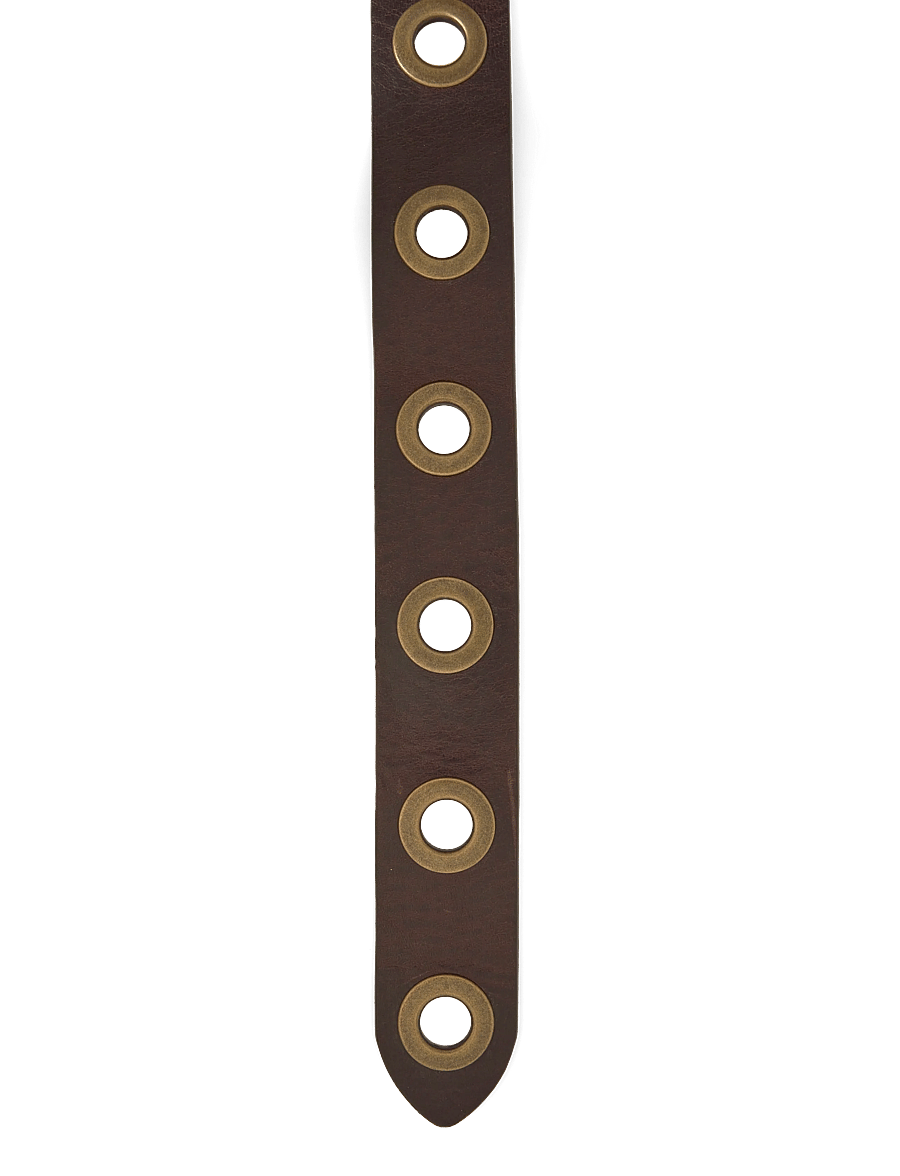 DEPECHE - Jeans belt - læderbælter - 161 dark brown - 2