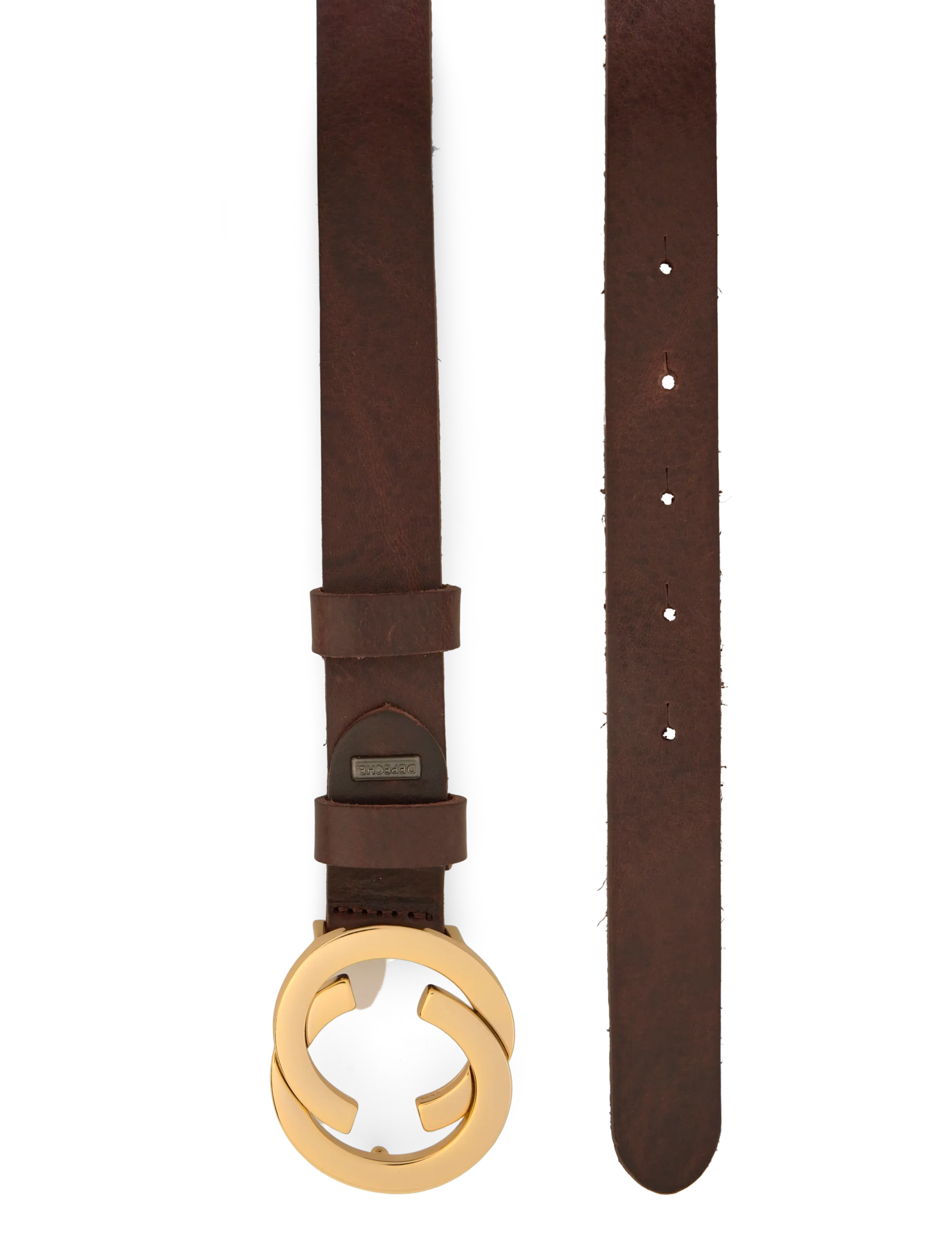 DEPECHE - Jeans belt - leather belts - 161 dark brown - 1
