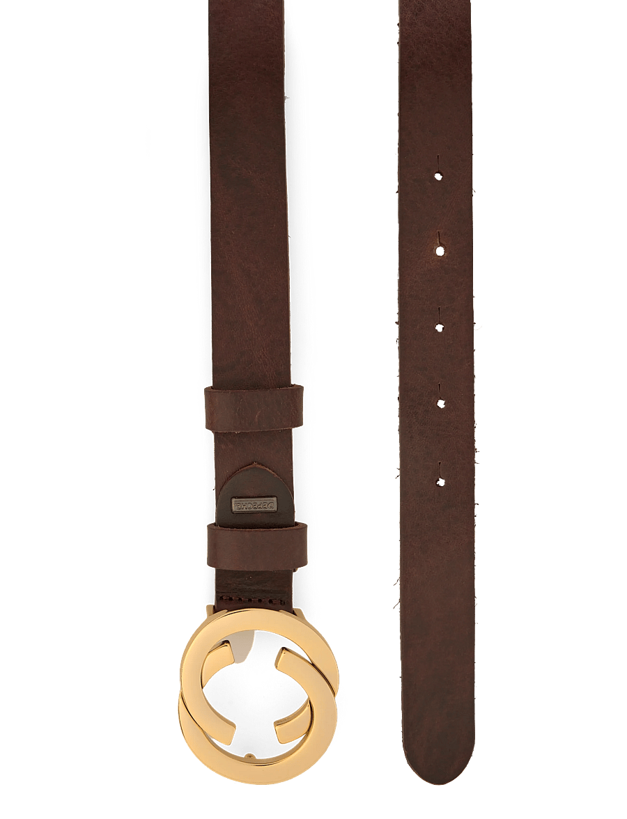DEPECHE - Jeans belt - ledergürtel - 161 dark brown - 1