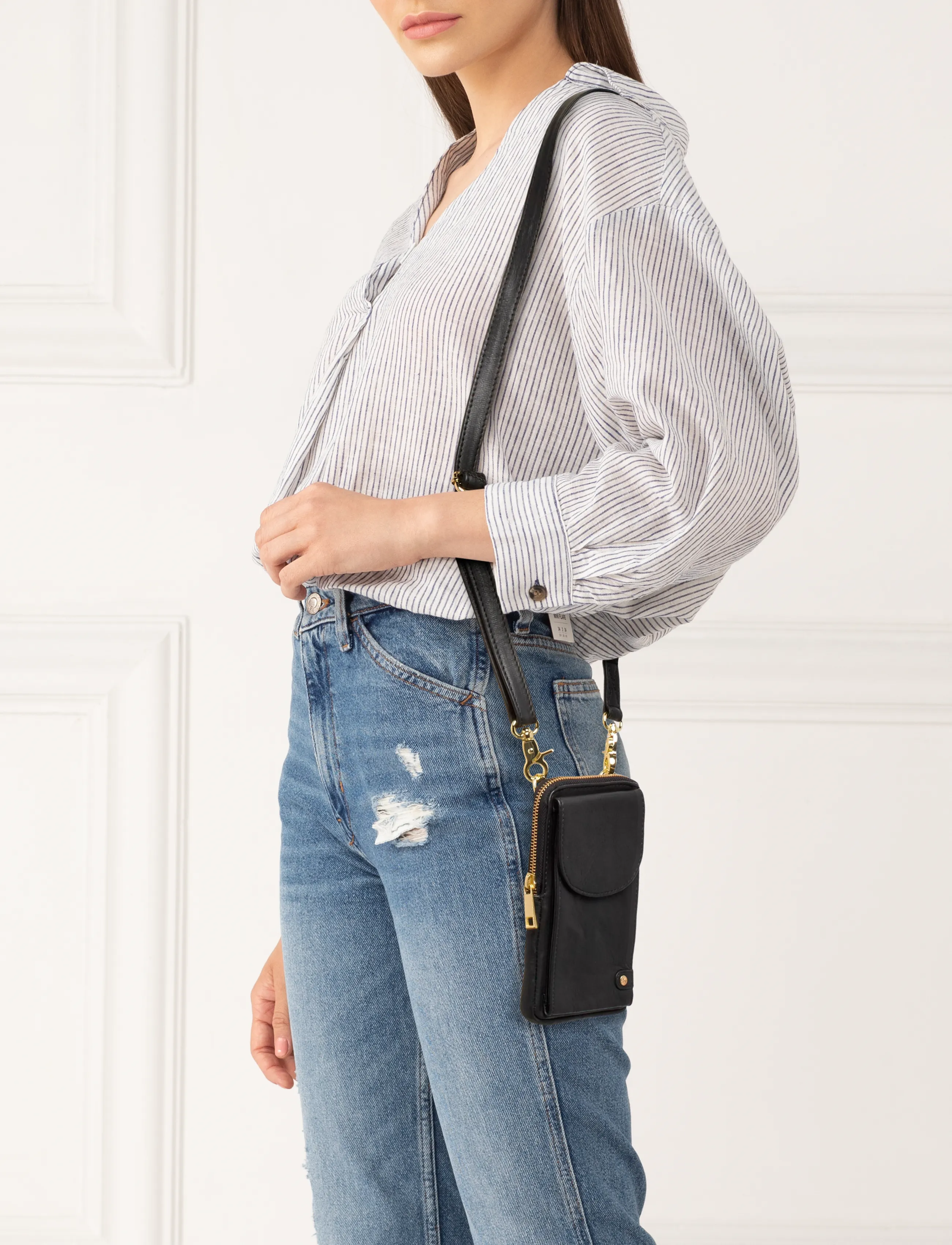 DEPECHE Mobile Bag, Kvinder, Crossbody Mobil Taske, Sort, Str: ONE SIZE