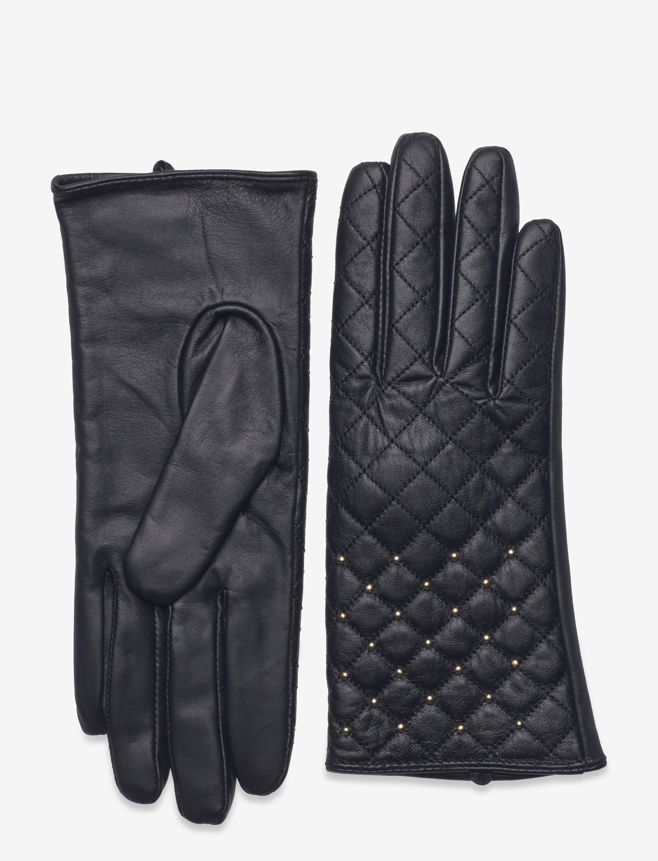 DEPECHE - Gloves with studs - 190 black / gold - 0