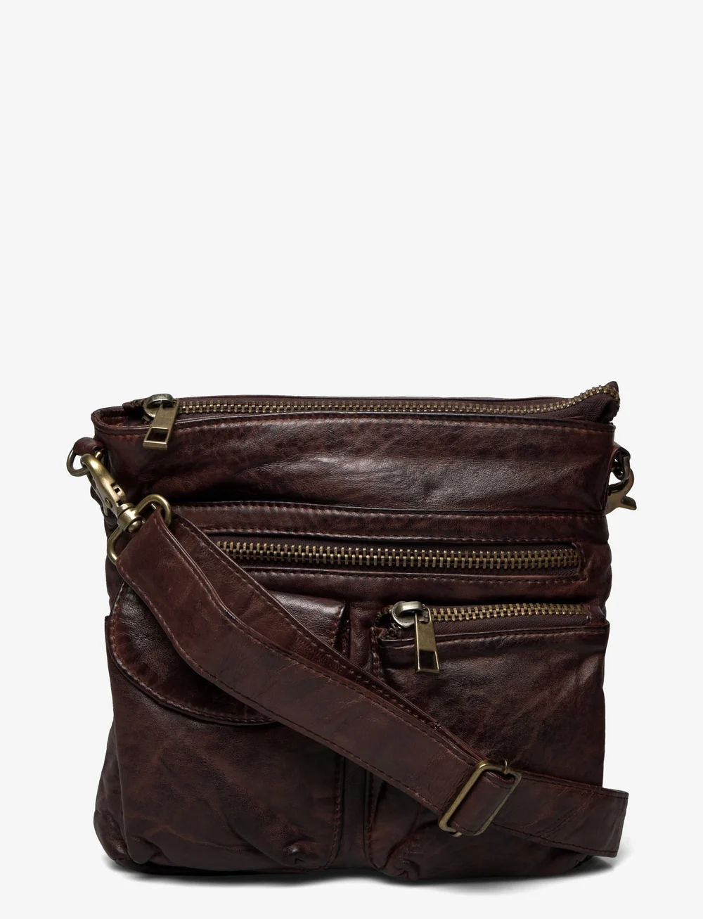 DEPECHE - Cross over - crossbody bags - winter brown - 0