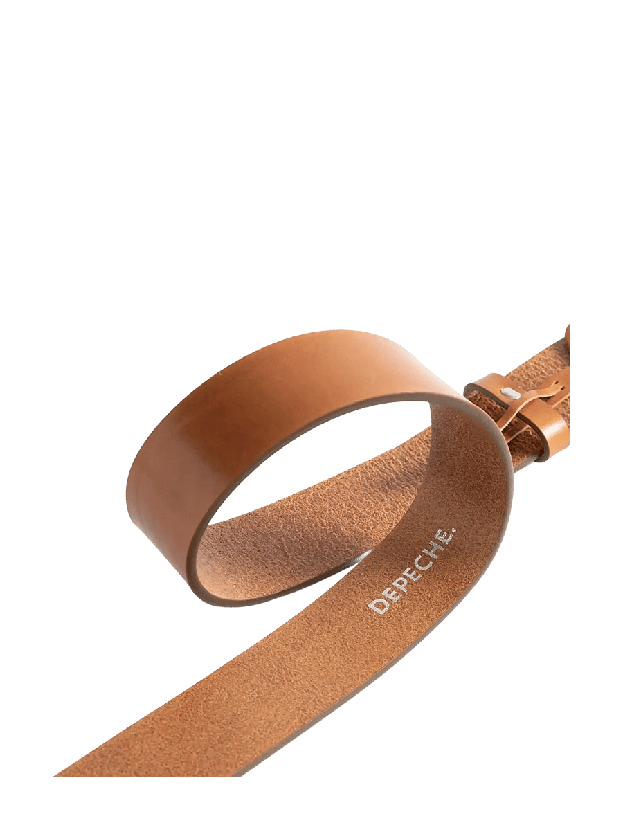 DEPECHE - Jeans belt - ledergürtel - 014 cognac - 2