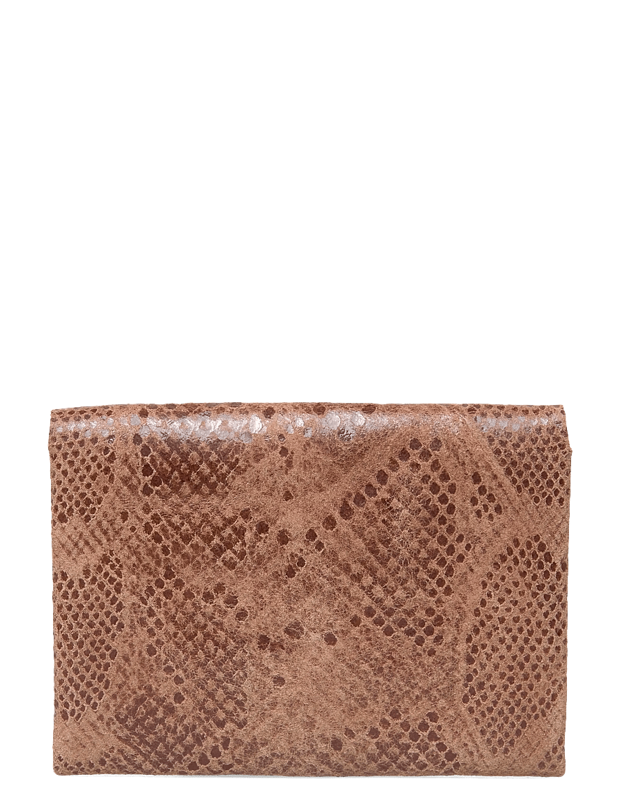 DEPECHE - Purse / Credit card holder - plånböcker - 289 camel snake - 1