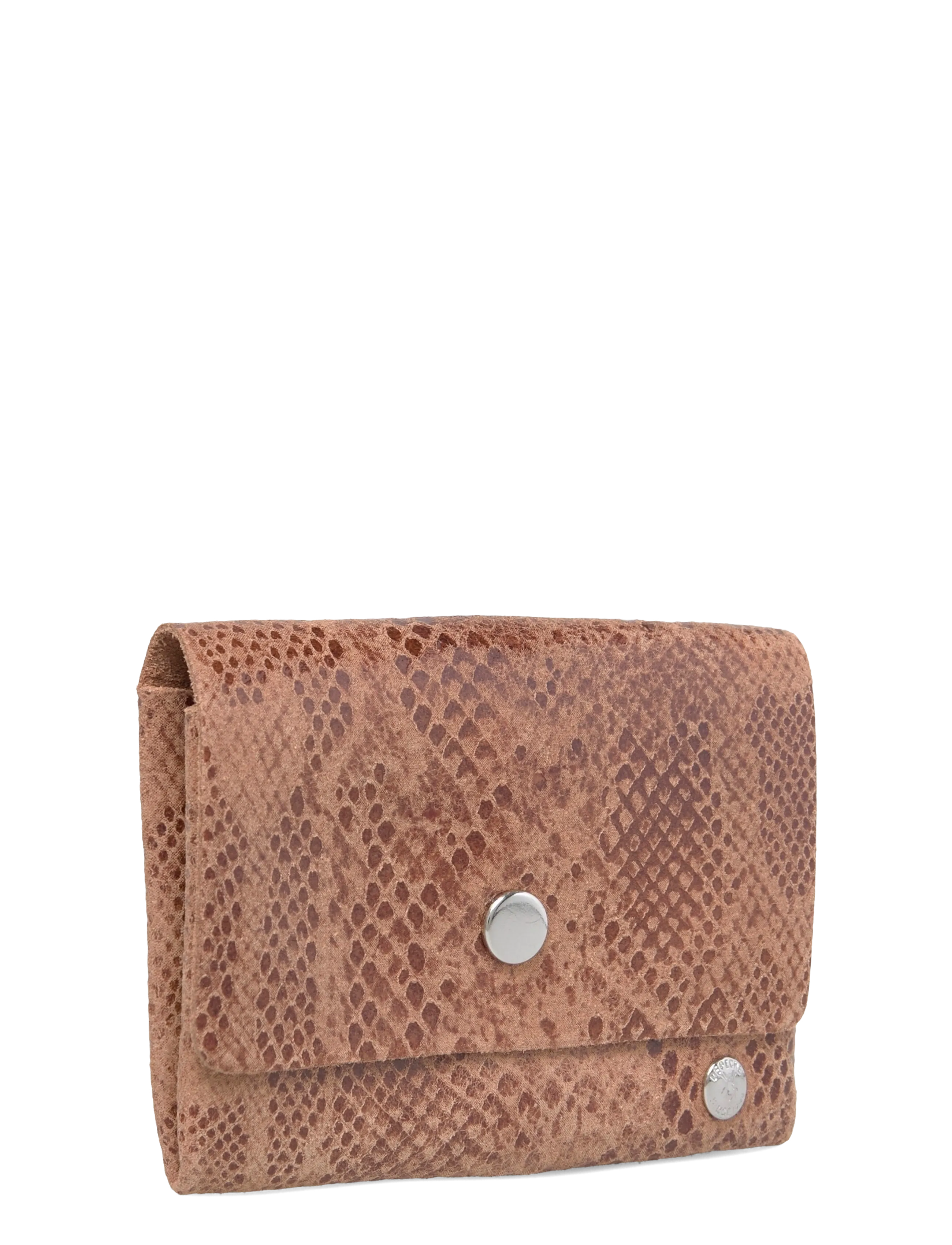 DEPECHE - Purse / Credit card holder - plånböcker - 289 camel snake - 2