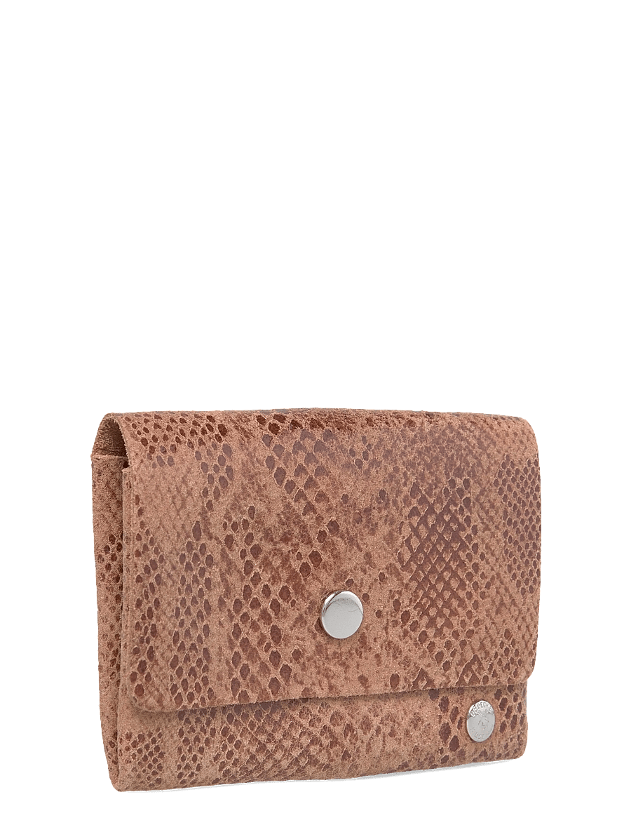 DEPECHE - Purse / Credit card holder - plånböcker - 289 camel snake - 2
