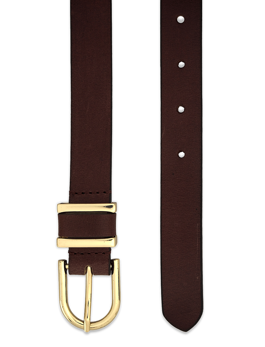 DEPECHE - Jeans Belt - nahkrihmad - 008 chocolate - 1