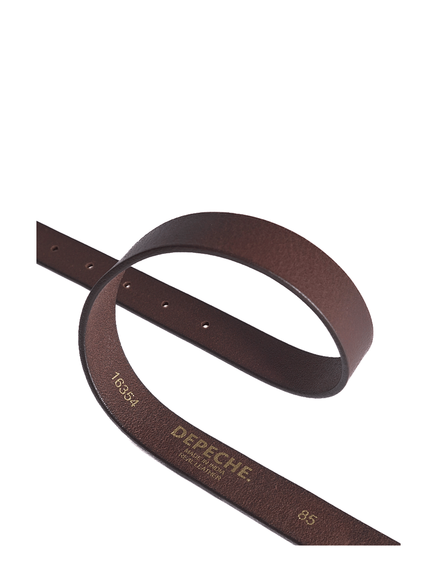 DEPECHE - Jeans Belt - nahkrihmad - 008 chocolate - 4