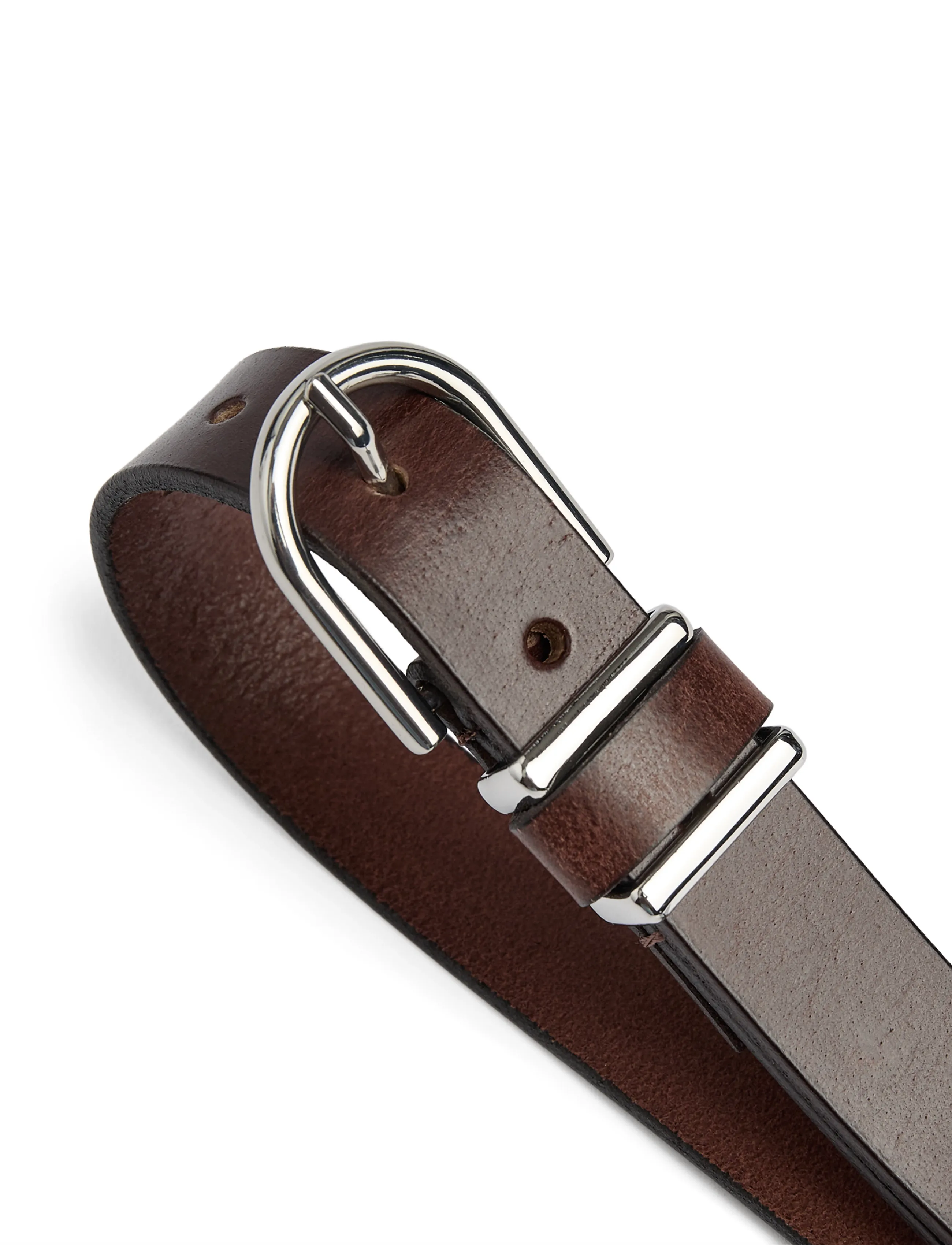 DEPECHE - Jeans Belt - ledergürtel - 146 brown/silver - 1