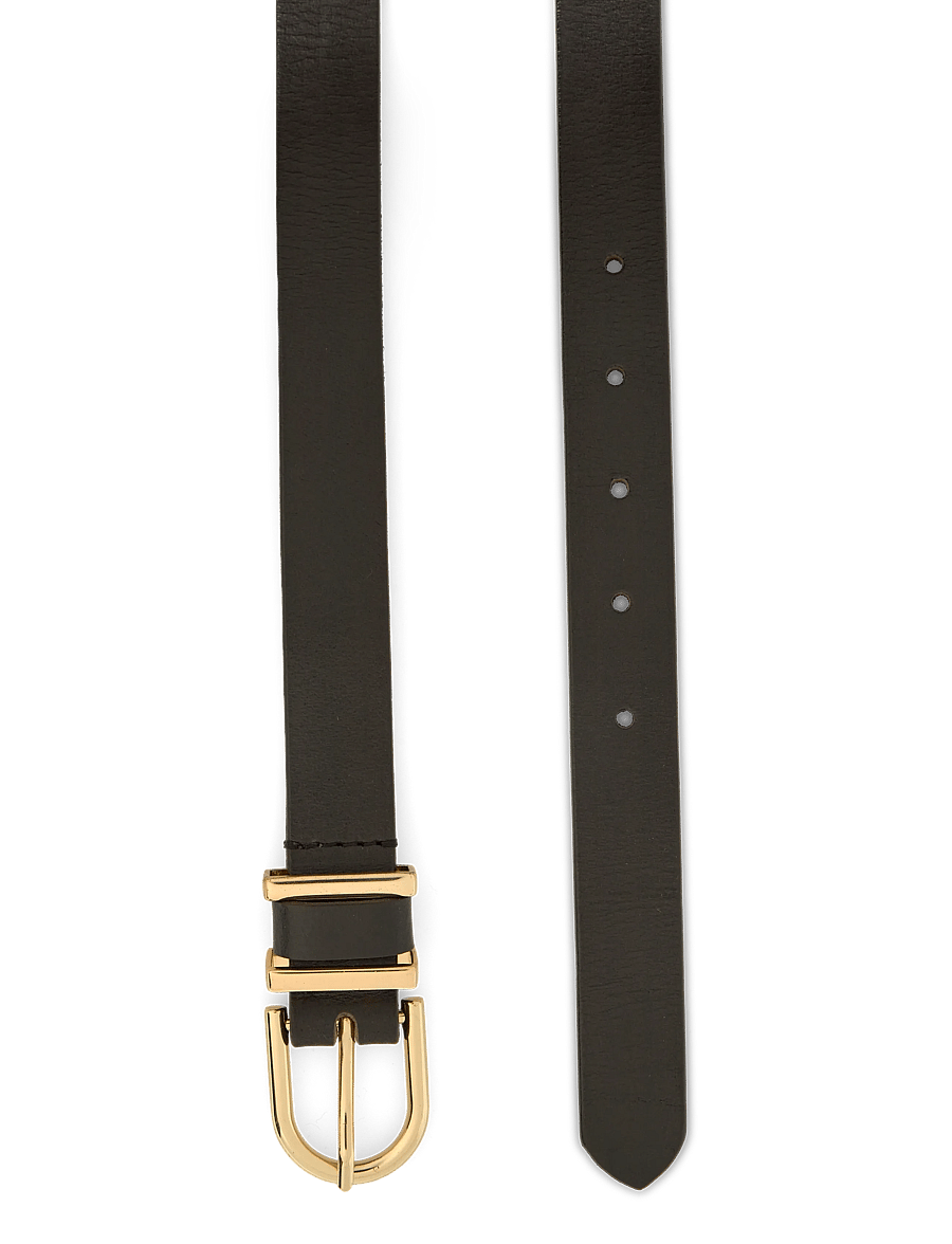 DEPECHE - Jeans Belt - ledergürtel - 190 black / gold - 1