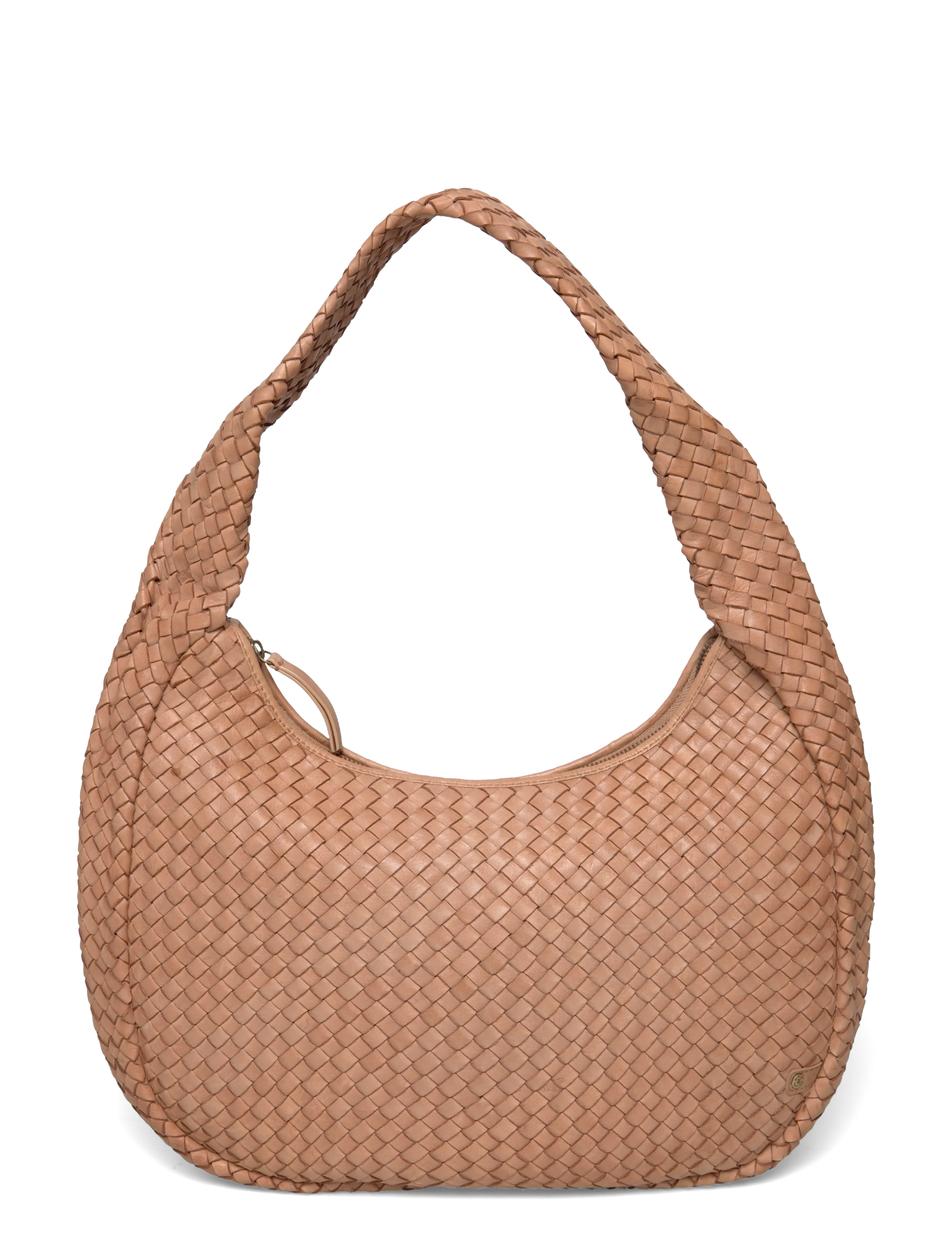 DEPECHE Shopper, Kvinder, Flettet Hobo Taske, Beige, Str: ONE SIZE