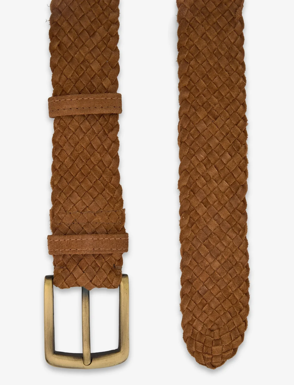 DEPECHE - Jeans Belt - punutud vööd - 014 cognac - 1