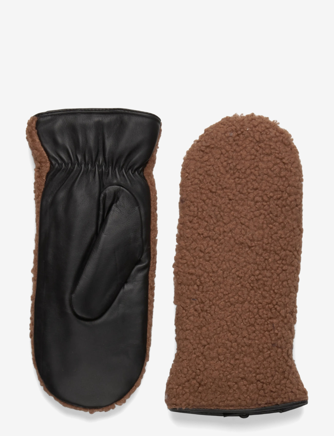 DEPECHE - Mittens w. sherpa fleece - luffer - 173 chestnut - 0