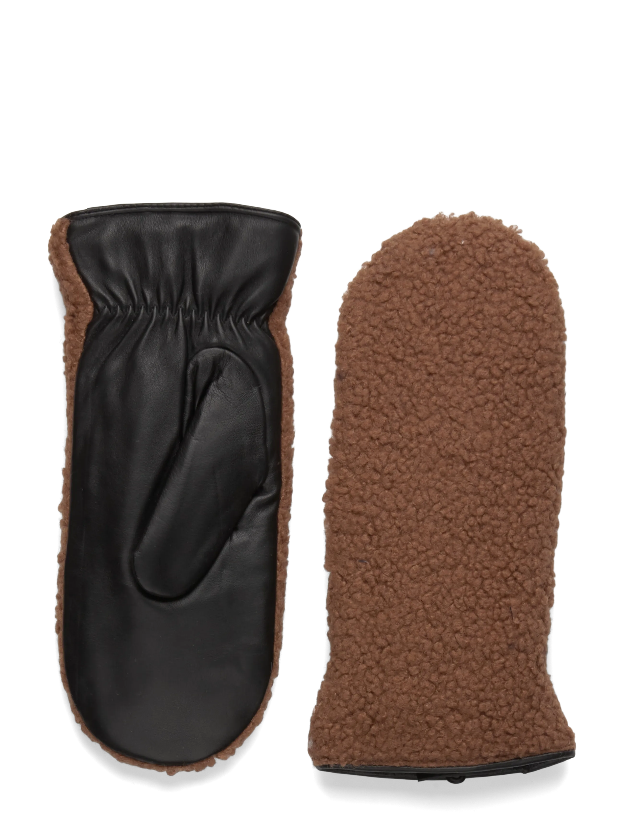 DEPECHE - Mittens w. sherpa fleece - fäustlinge - 173 chestnut - 0
