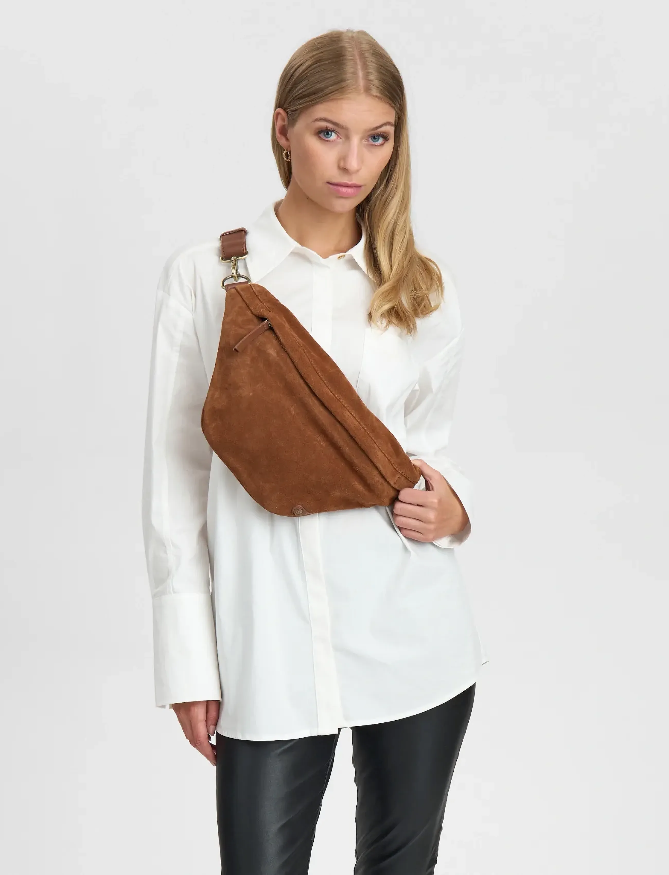 DEPECHE Madrid Bumbag, Kvinder, Ruskind Bumbag, Brun, Str: ONE SIZE