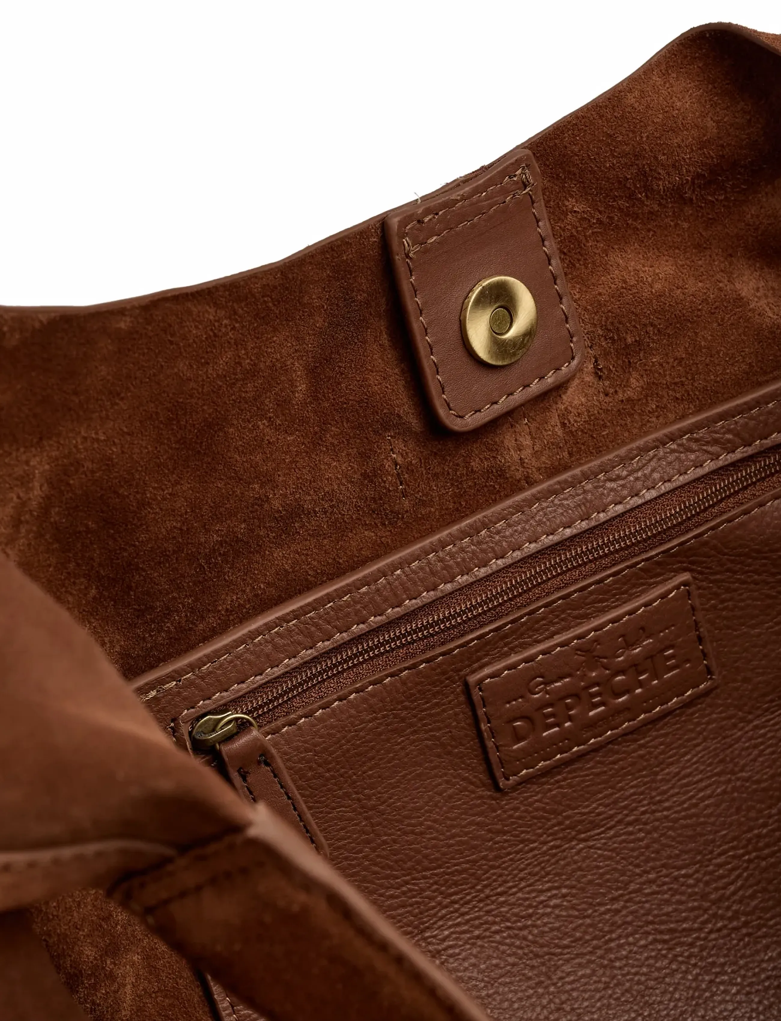 DEPECHE - Bilbao Shoulderbag - shoppers - 014 cognac - 2