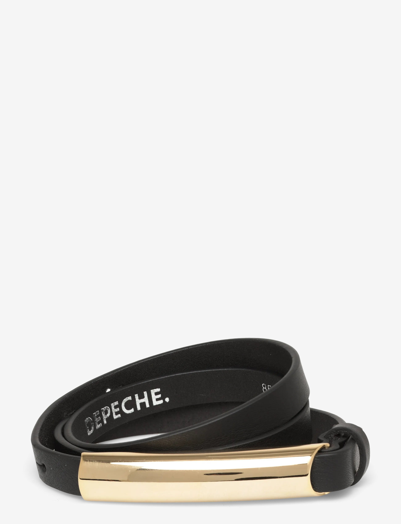 DEPECHE - Narrow Belt - vardagsskärp - 190 black / gold - 0
