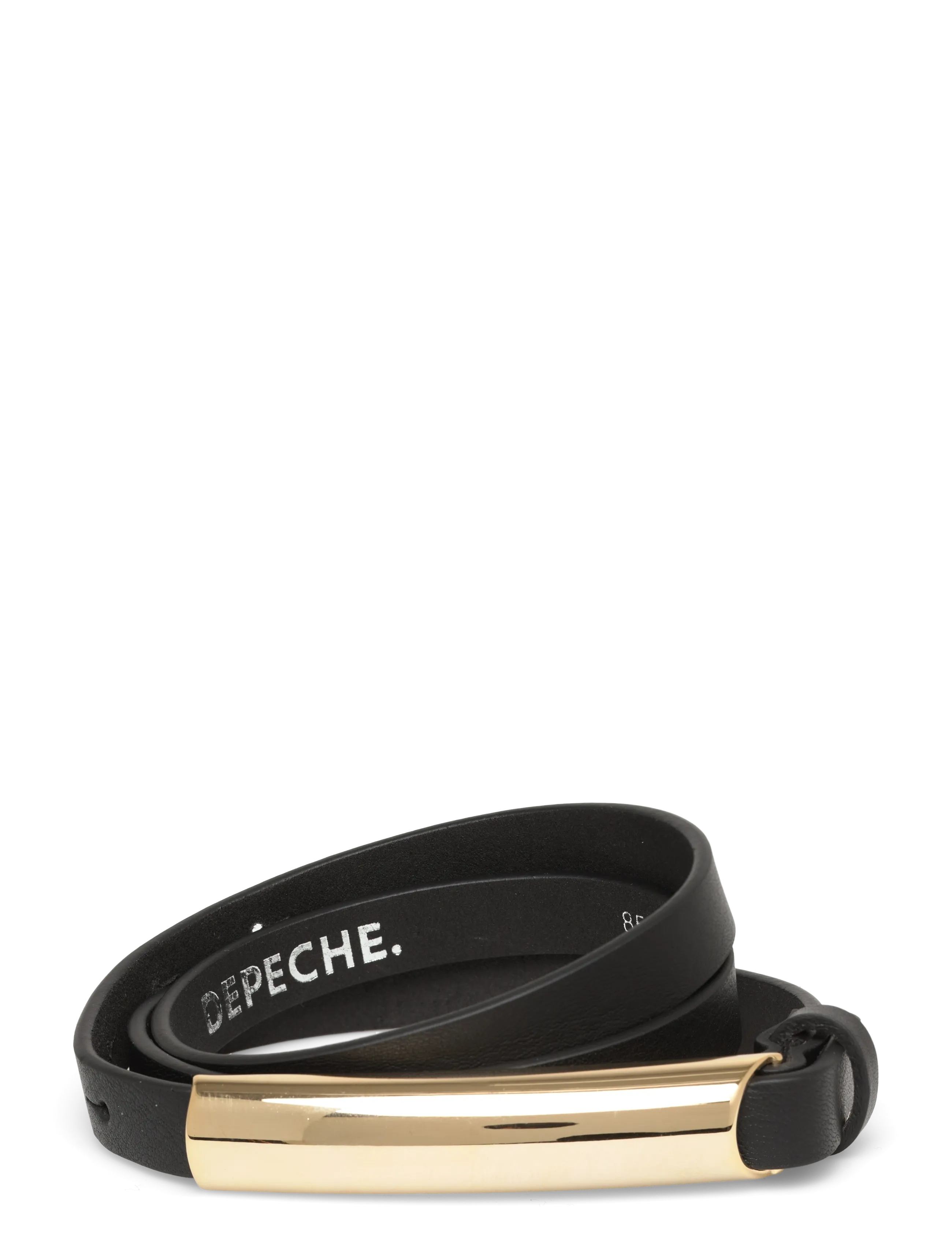 DEPECHE Narrow Belt - Tilbehør - 190 BLACK / GOLD / black