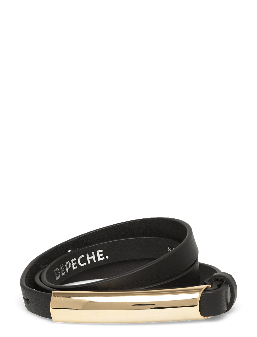 DEPECHE - Narrow Belt - 190 black / gold - 0
