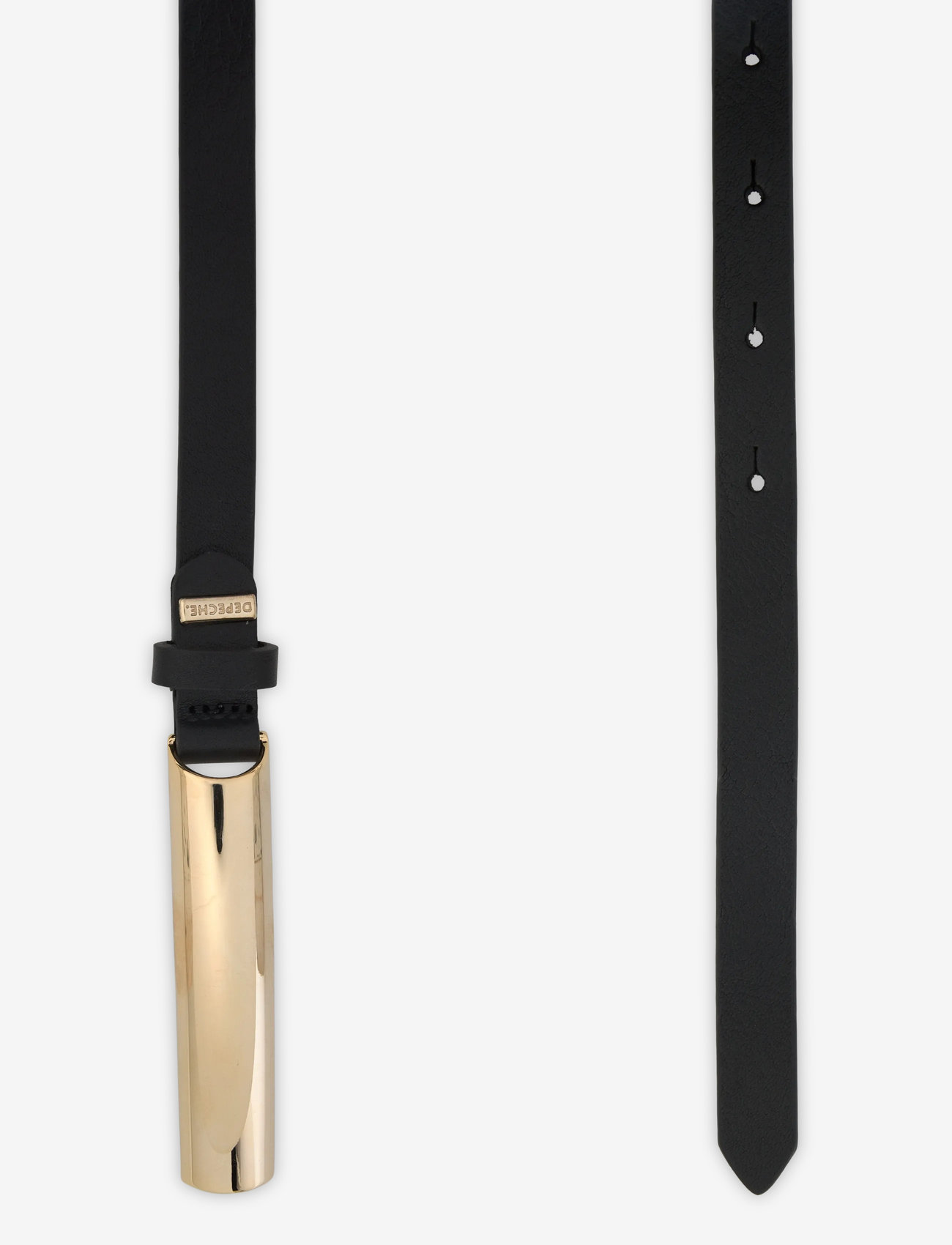DEPECHE - Narrow Belt - vardagsskärp - 190 black / gold - 1