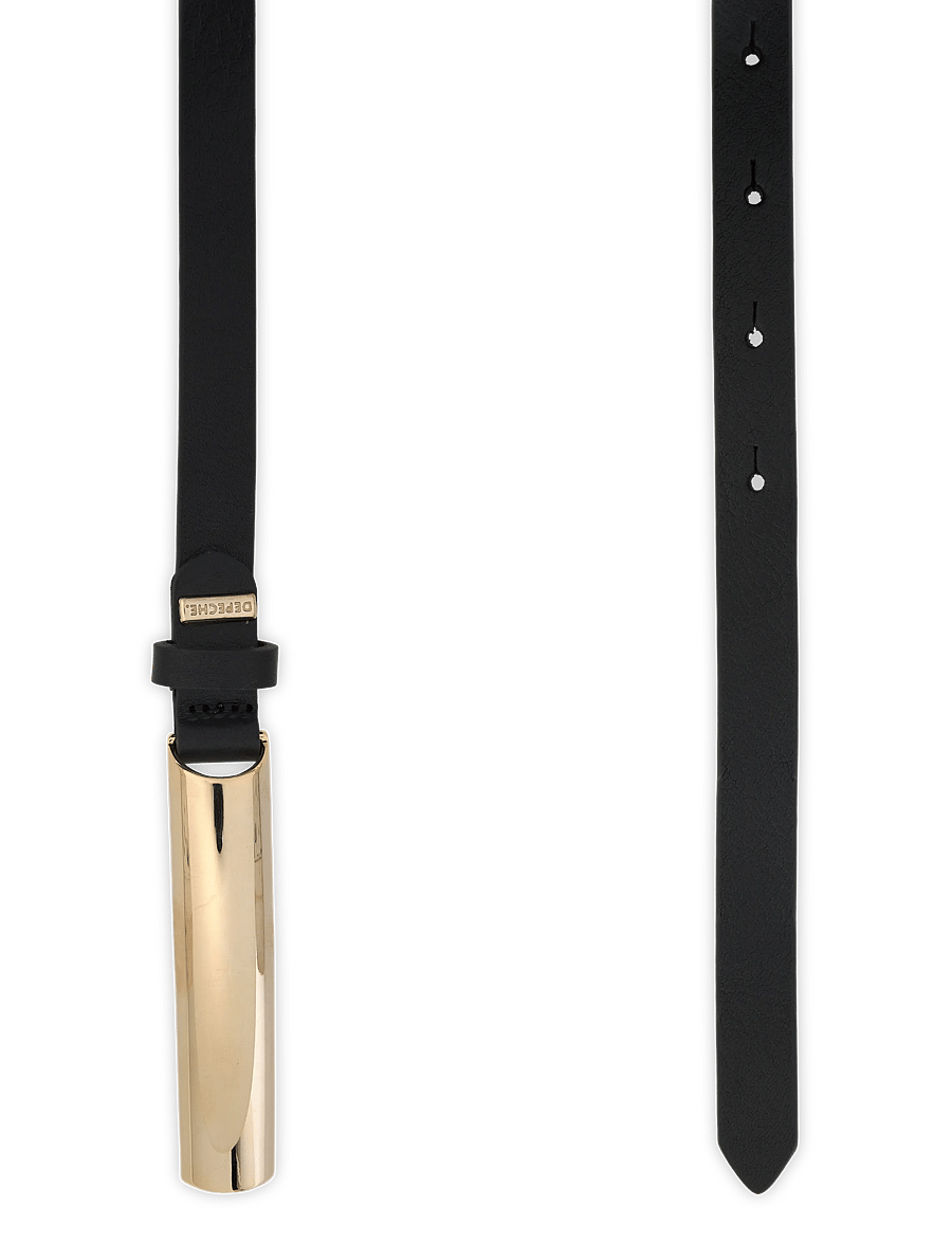 DEPECHE - Narrow Belt - 190 black / gold - 1
