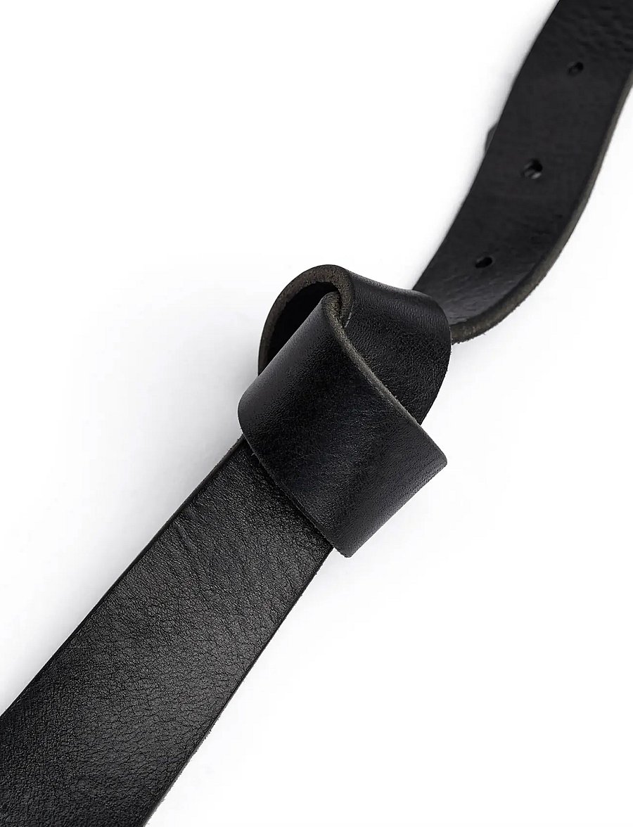 DEPECHE - Waist Belt - läderskärp - 190 black/gold - 2