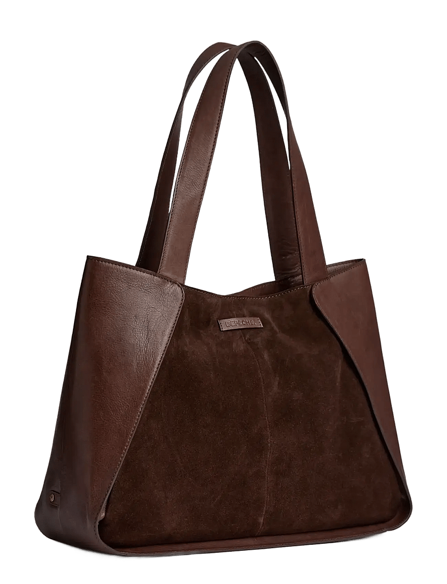 DEPECHE - Madrid Shopper - talpios rankinės - 008 chocolate - 2