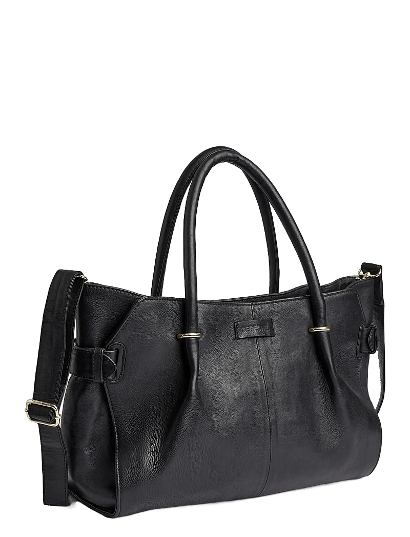 DEPECHE - Golden Chic Workbag - tote bags - 099 black - 2