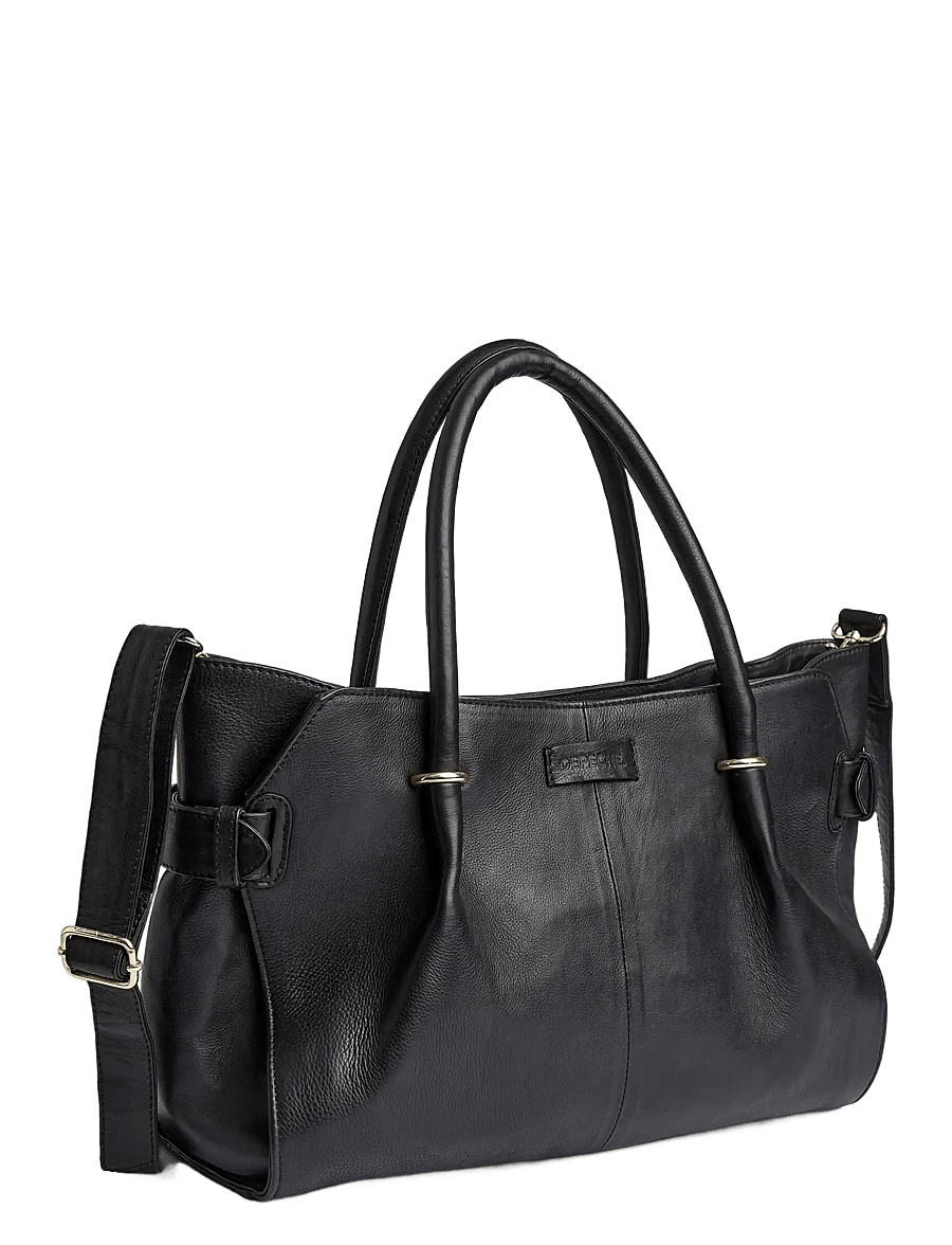 DEPECHE - Golden Chic Workbag - tote bags - 099 black - 2
