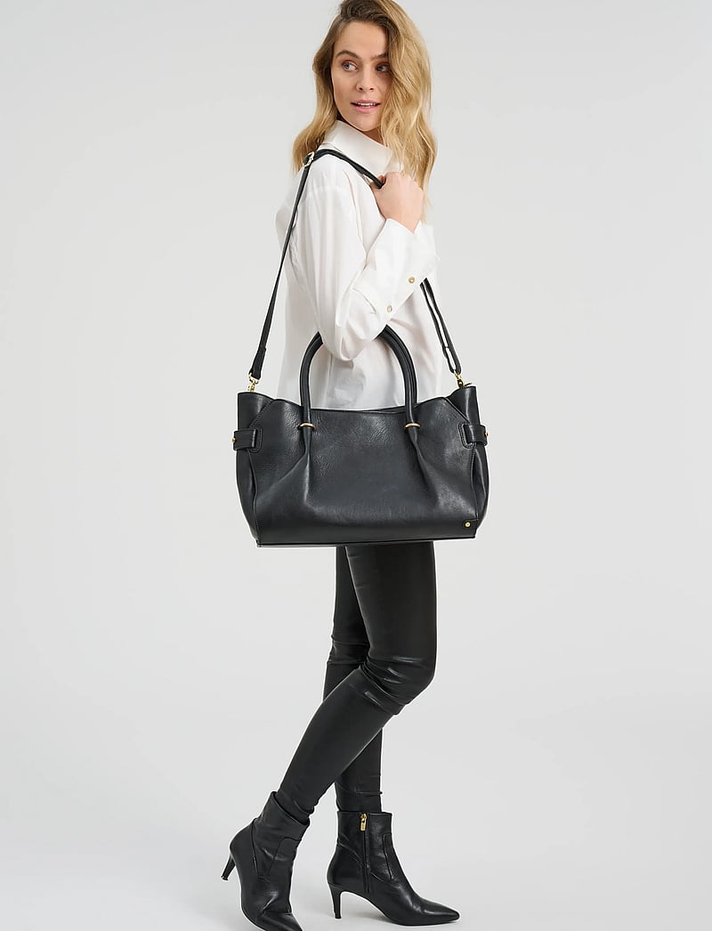 DEPECHE - Golden Chic Workbag - tote bags - 099 black - 3