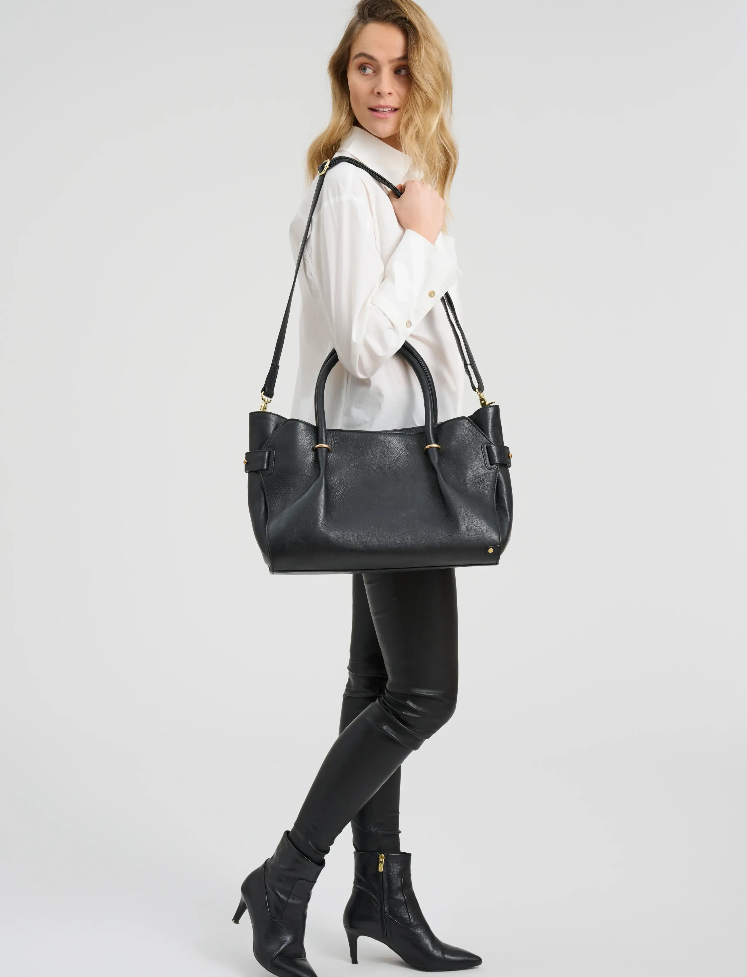 DEPECHE - Golden Chic Workbag - accessories - 099 black - 3