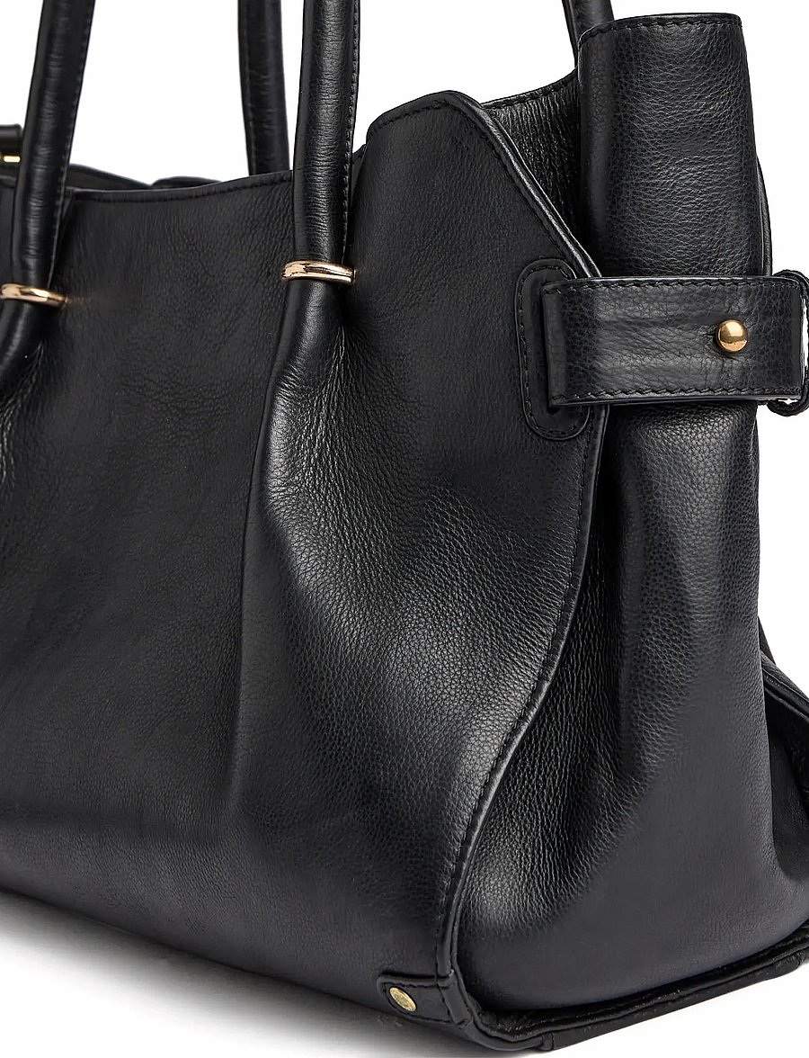 DEPECHE - Golden Chic Workbag - tote bags - 099 black - 4