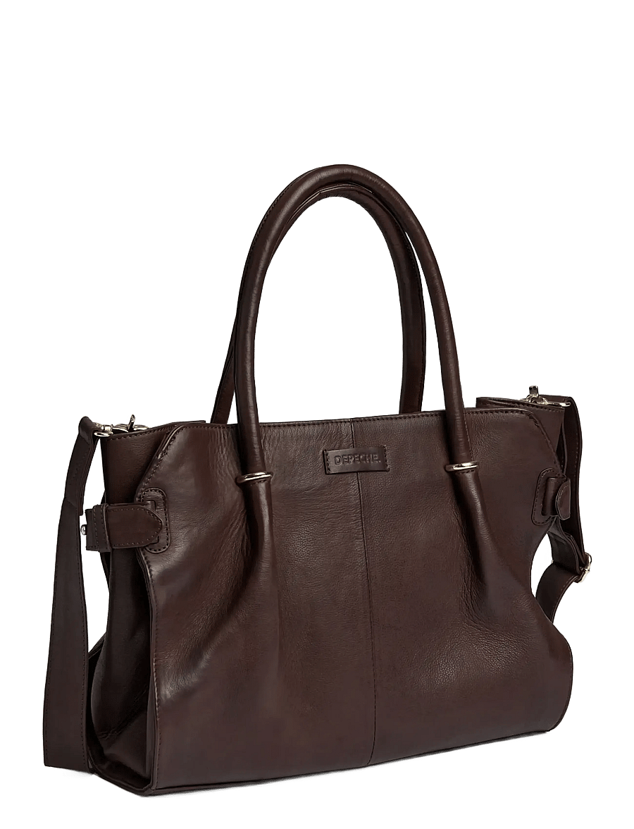 DEPECHE - Golden Chic Workbag - tote bags - 106 coffee - 1