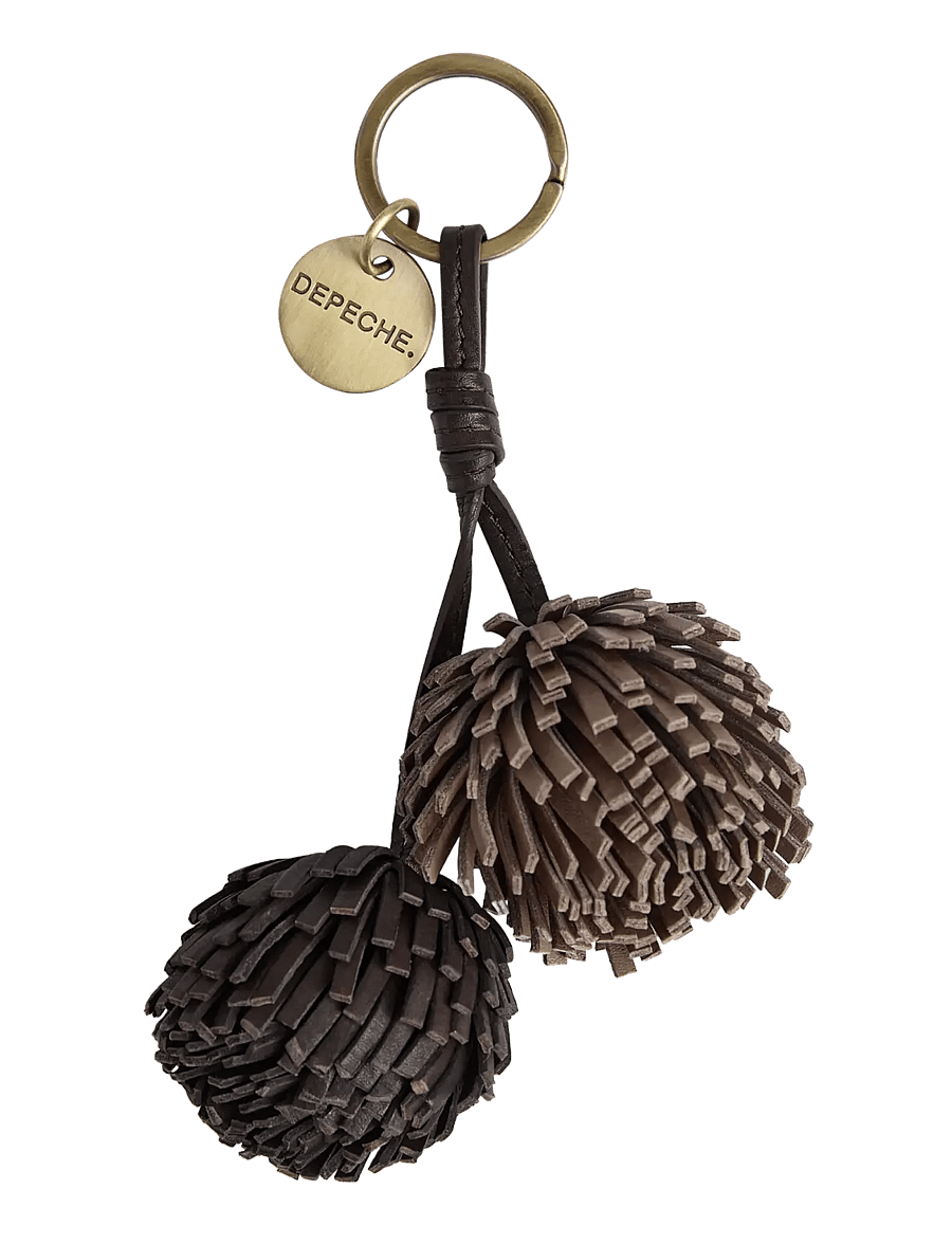 DEPECHE - Ponpon keyring - schlüsselanhänger & taschenanhänger - 008 chocolate - 0