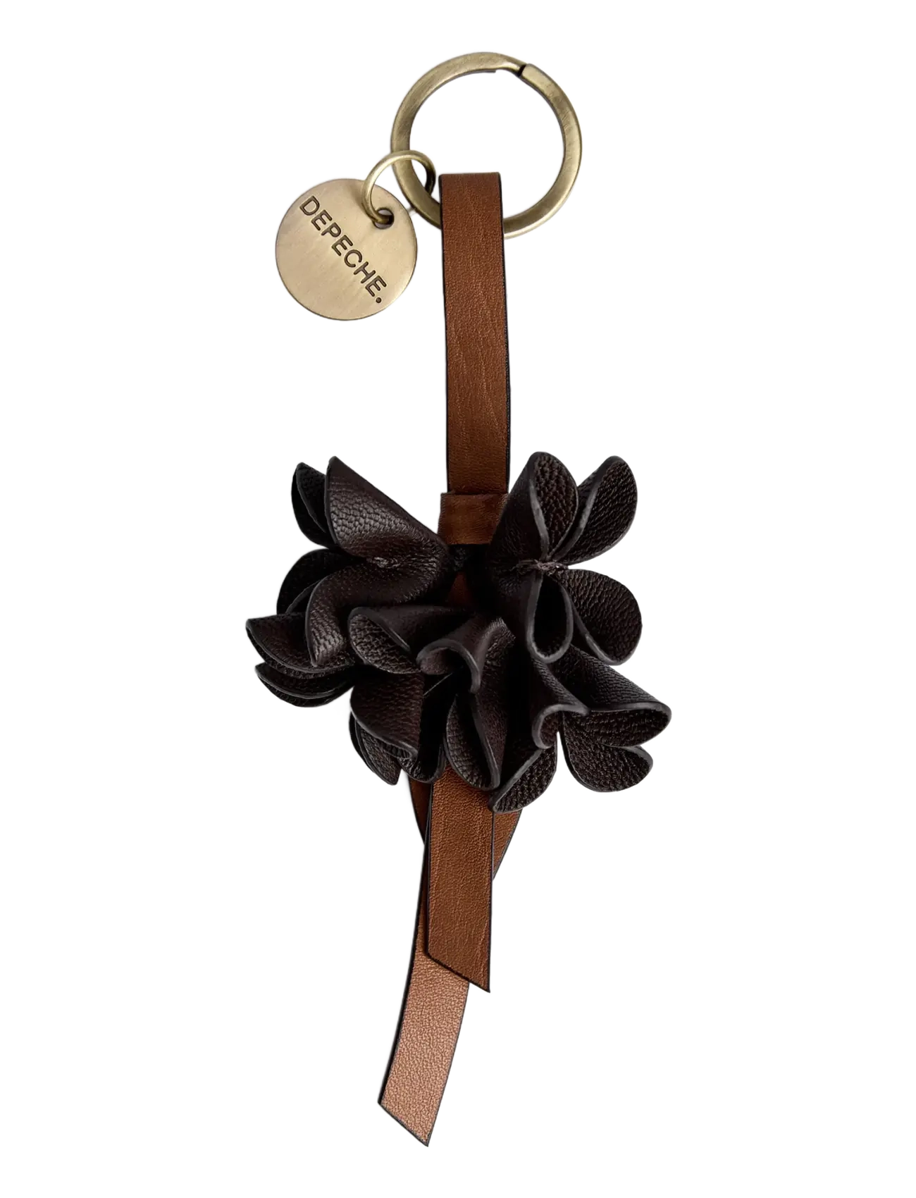 DEPECHE Flower keyring - Accessoarer - 008 CHOCOLATE / brown
