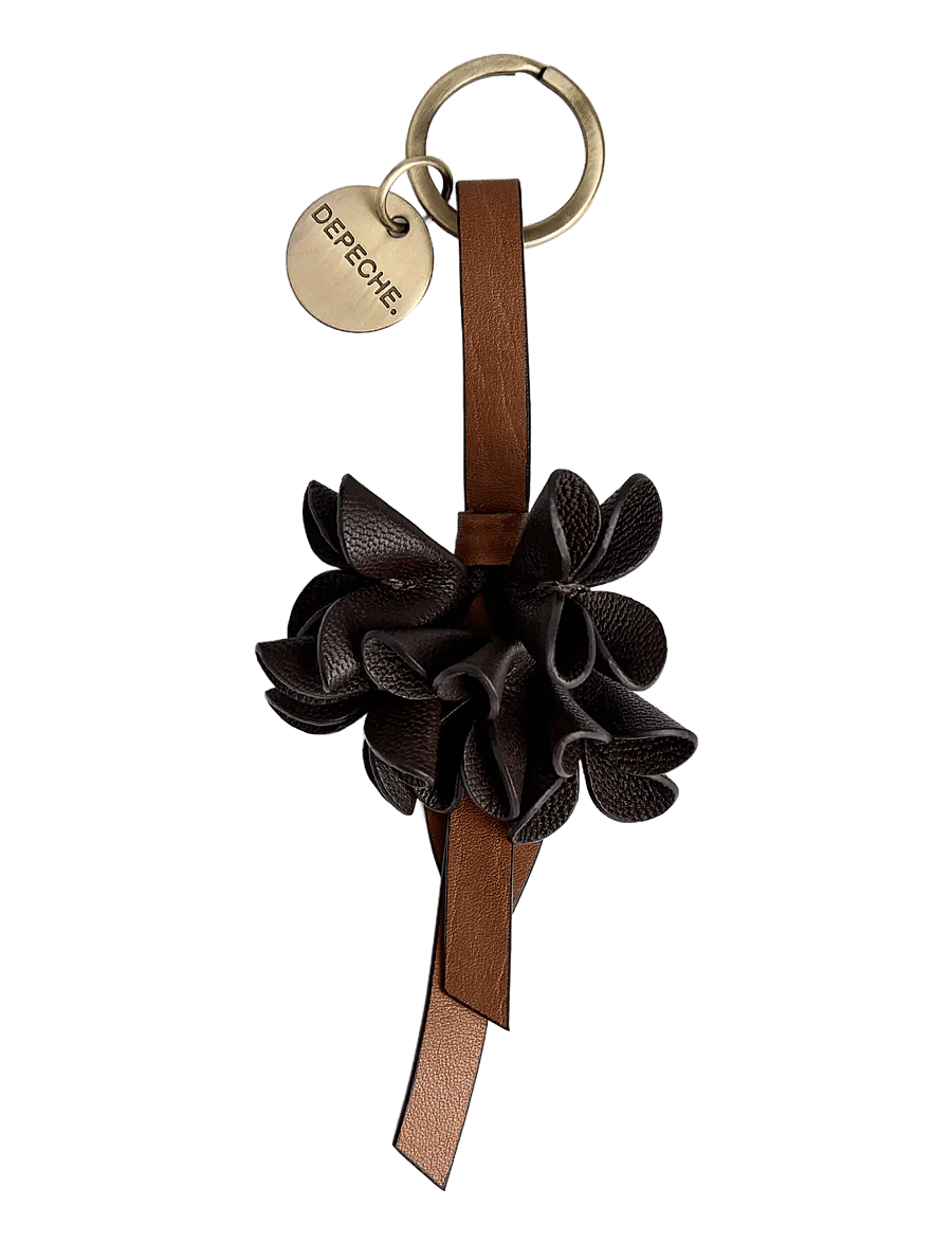 DEPECHE - Flower keyring - nyckelringar & bag charms - 008 chocolate - 0